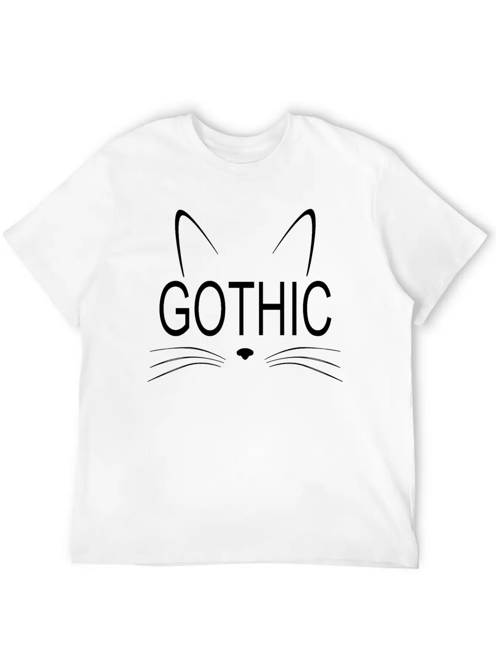 Gothic Cat Shirt Unisex Casual T-Shirt – Clean Design For Daily Comfort