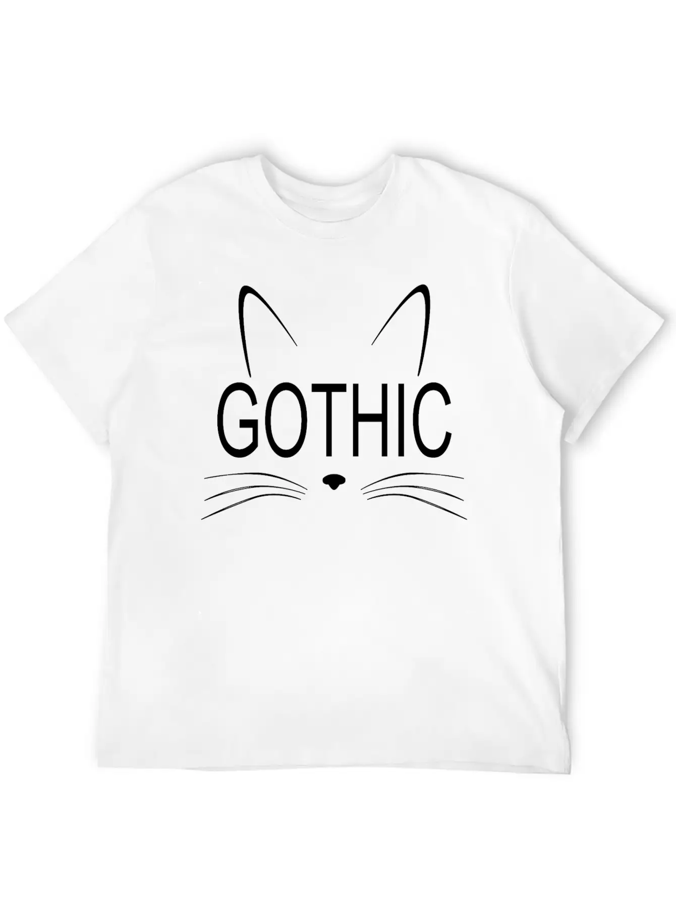 Gothic Cat Shirt Unisex Casual T-Shirt – Clean Design For Daily Comfort
