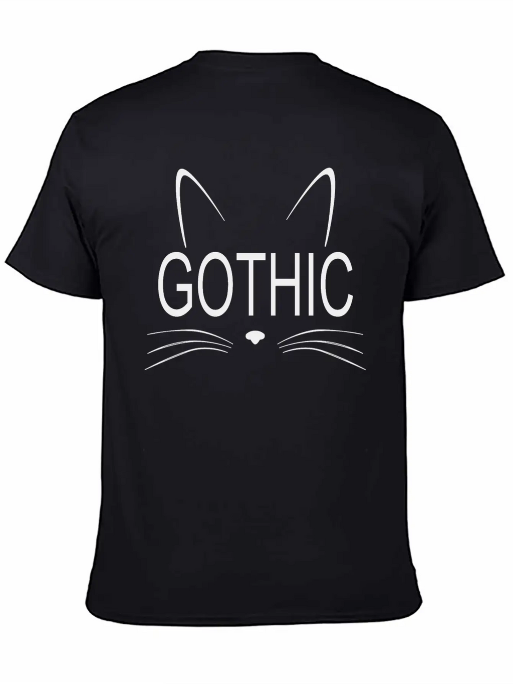 Gothic Cat Shirt Unisex Casual T-Shirt – Clean Design For Daily Comfort