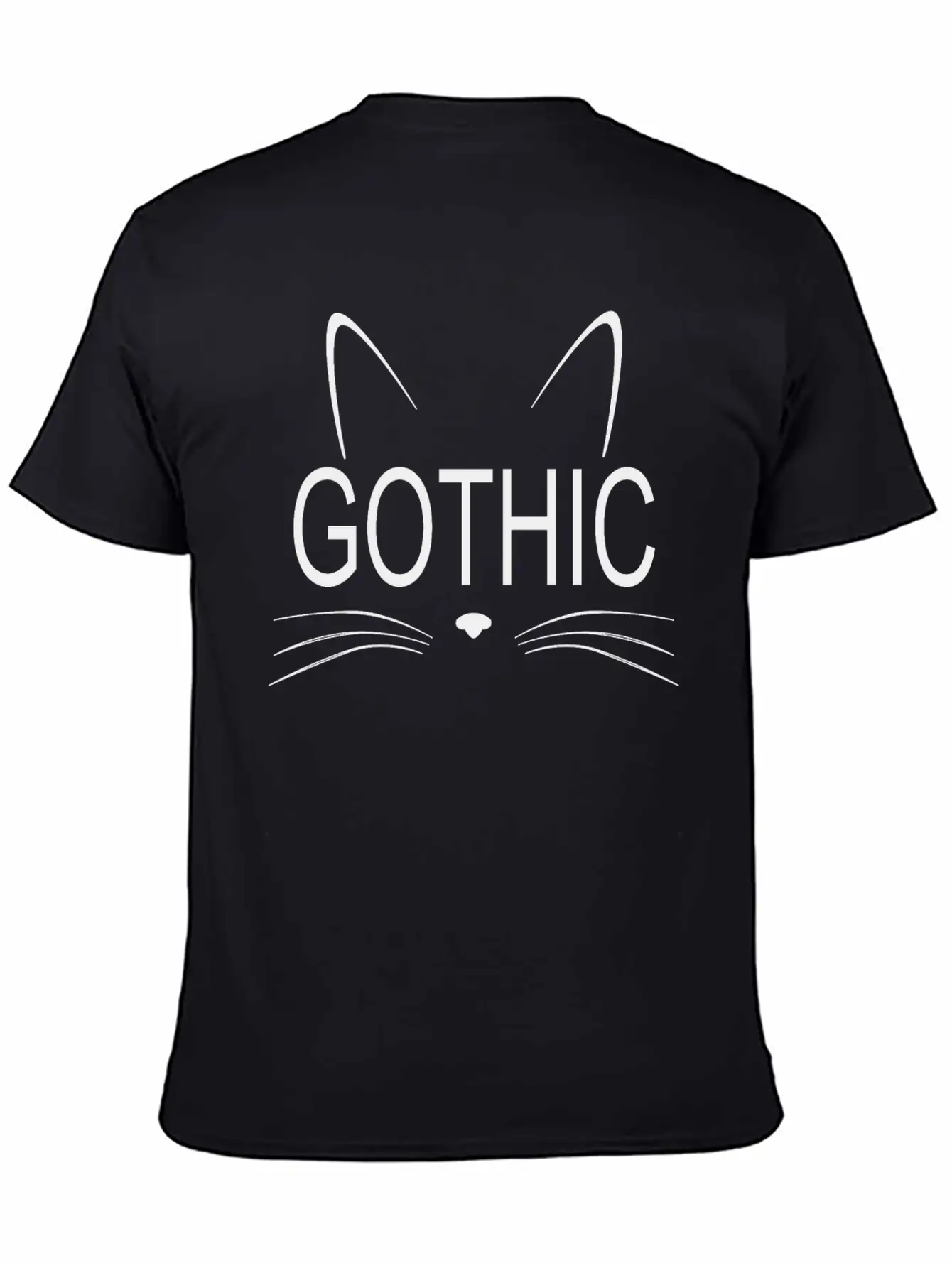 Gothic Cat Shirt Unisex Casual T-Shirt – Clean Design For Daily Comfort