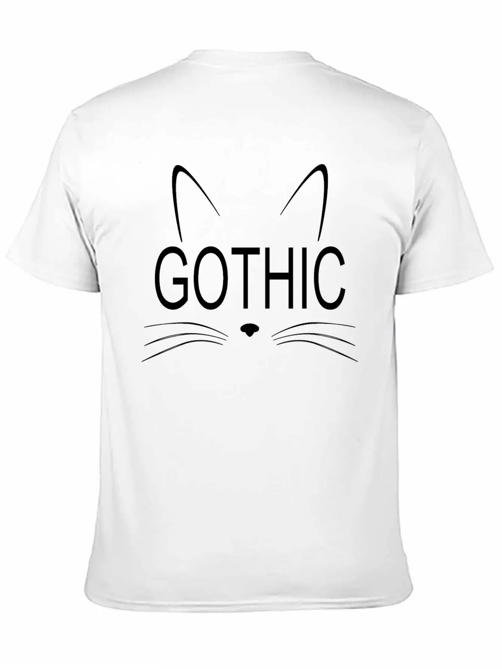Gothic Cat Shirt Unisex Casual T-Shirt – Clean Design For Daily Comfort