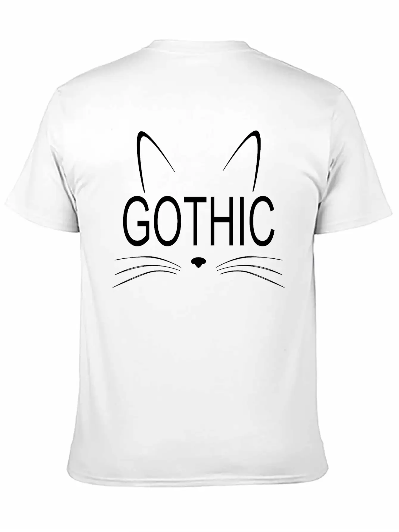 Gothic Cat Shirt Unisex Casual T-Shirt – Clean Design For Daily Comfort