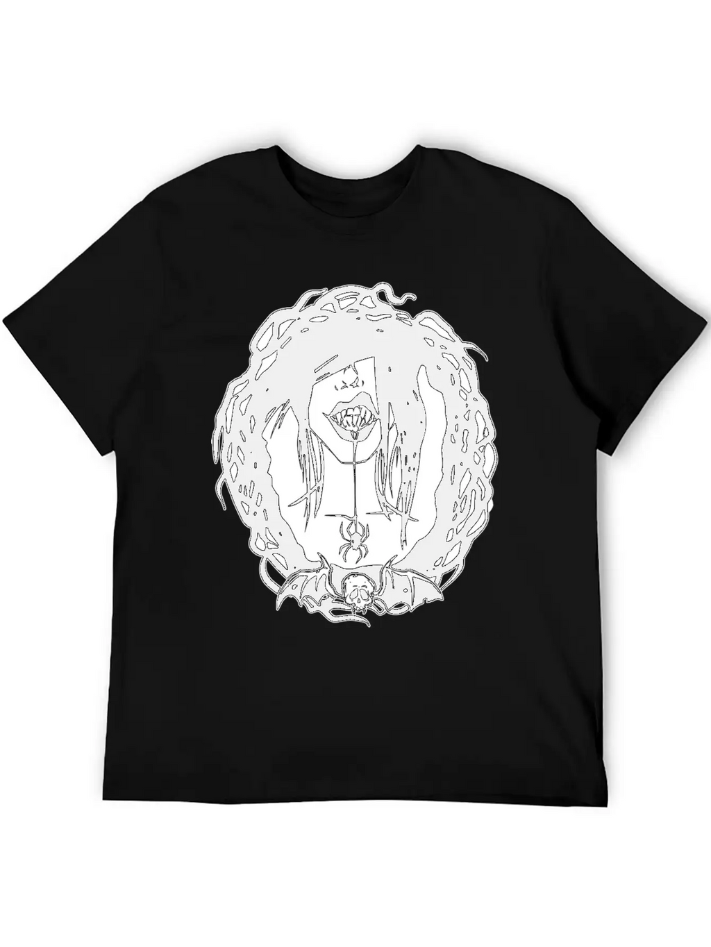 Gothic Girl And Spider Breathable Soft Cotton T-Shirt – Timeless Casual Look