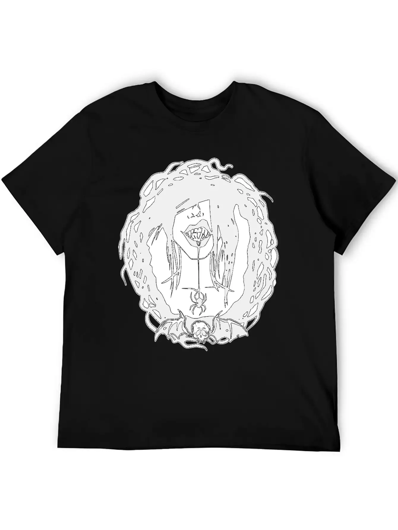 Gothic Girl And Spider Breathable Soft Cotton T-Shirt – Timeless Casual Look