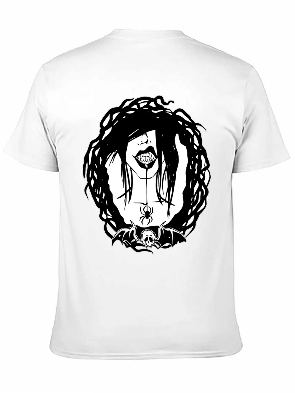 Gothic Girl And Spider Breathable Soft Cotton T-Shirt – Timeless Casual Look