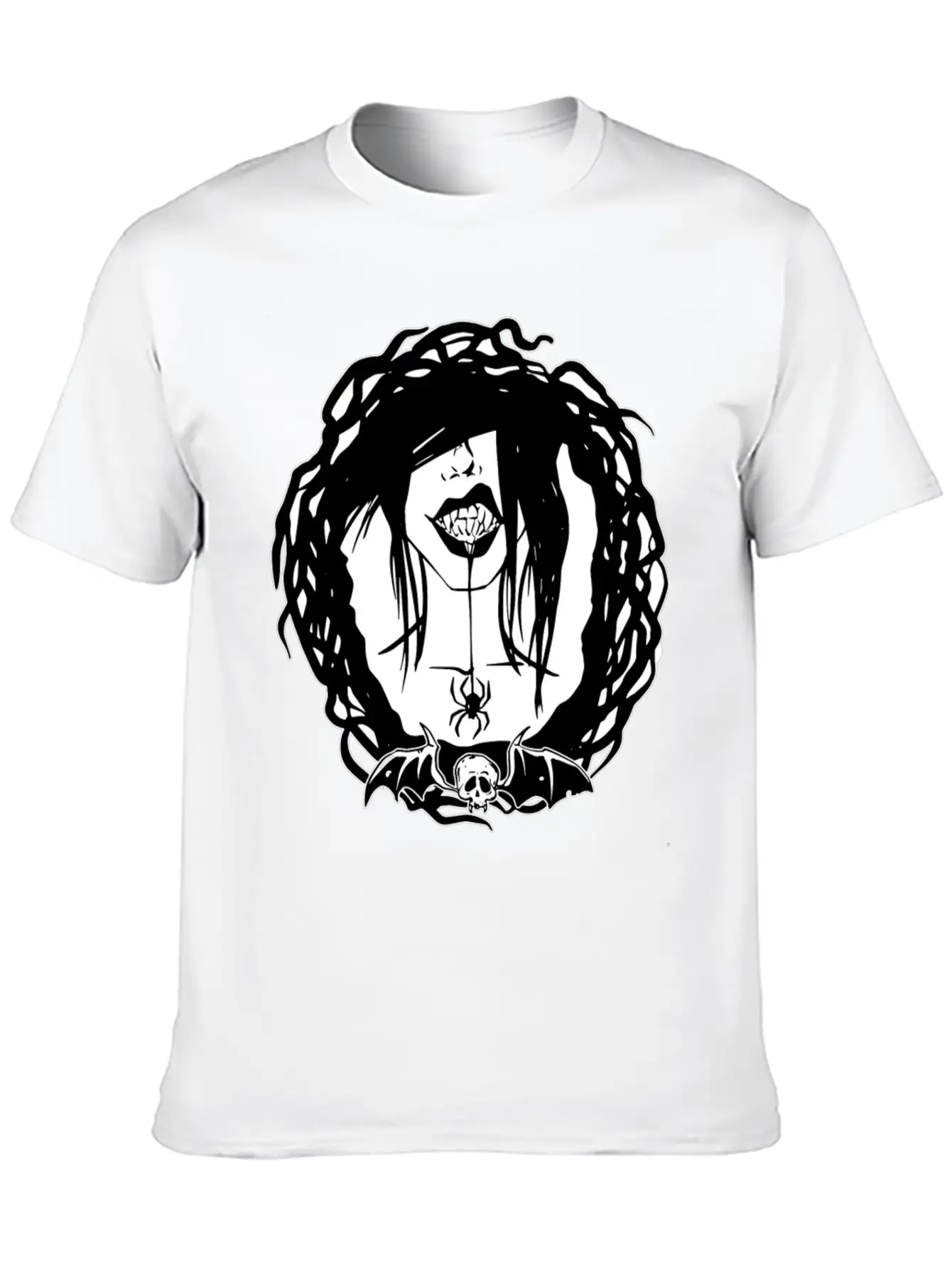 Gothic Girl And Spider Breathable Soft Cotton T-Shirt – Timeless Casual Look