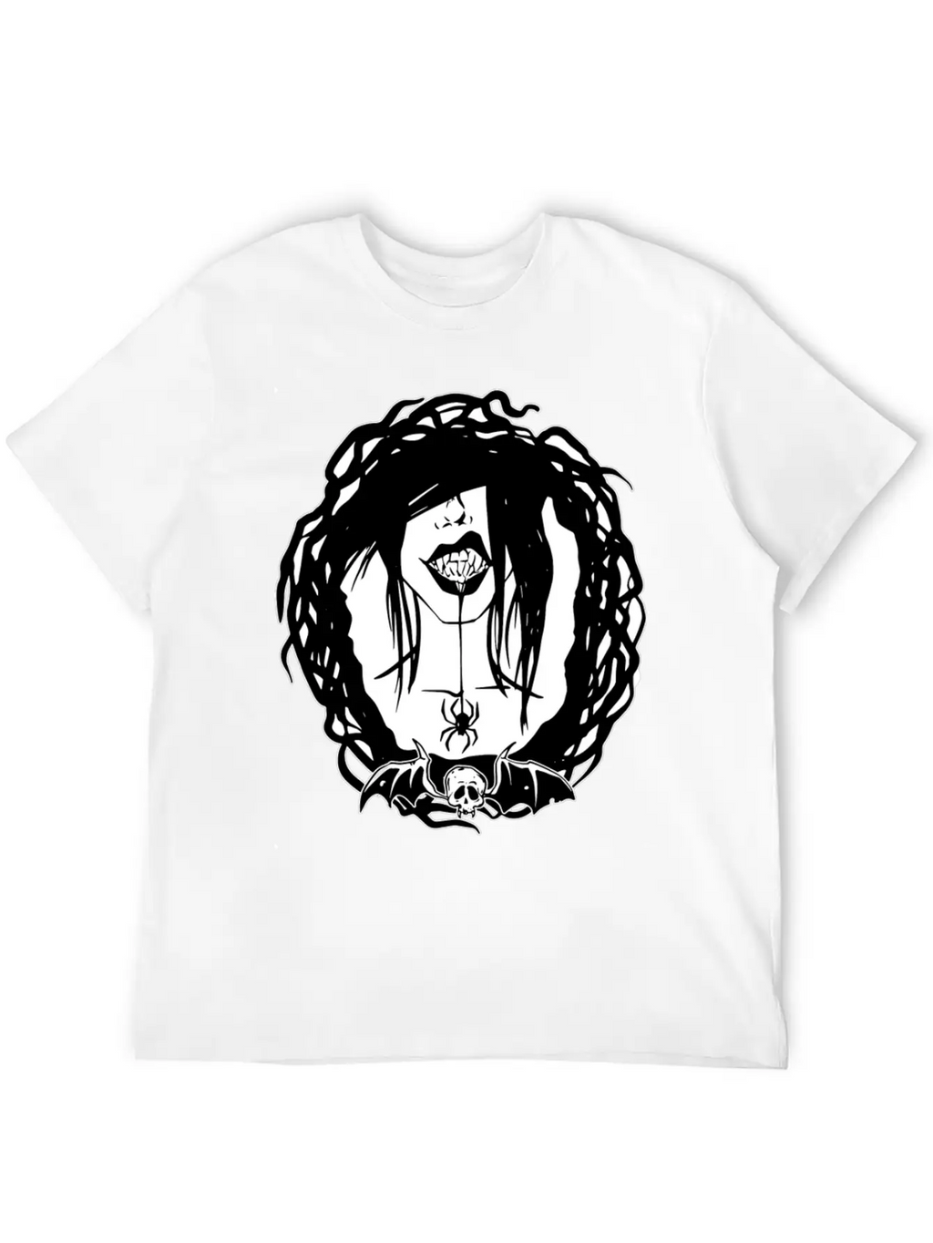 Gothic Girl And Spider Breathable Soft Cotton T-Shirt – Timeless Casual Look