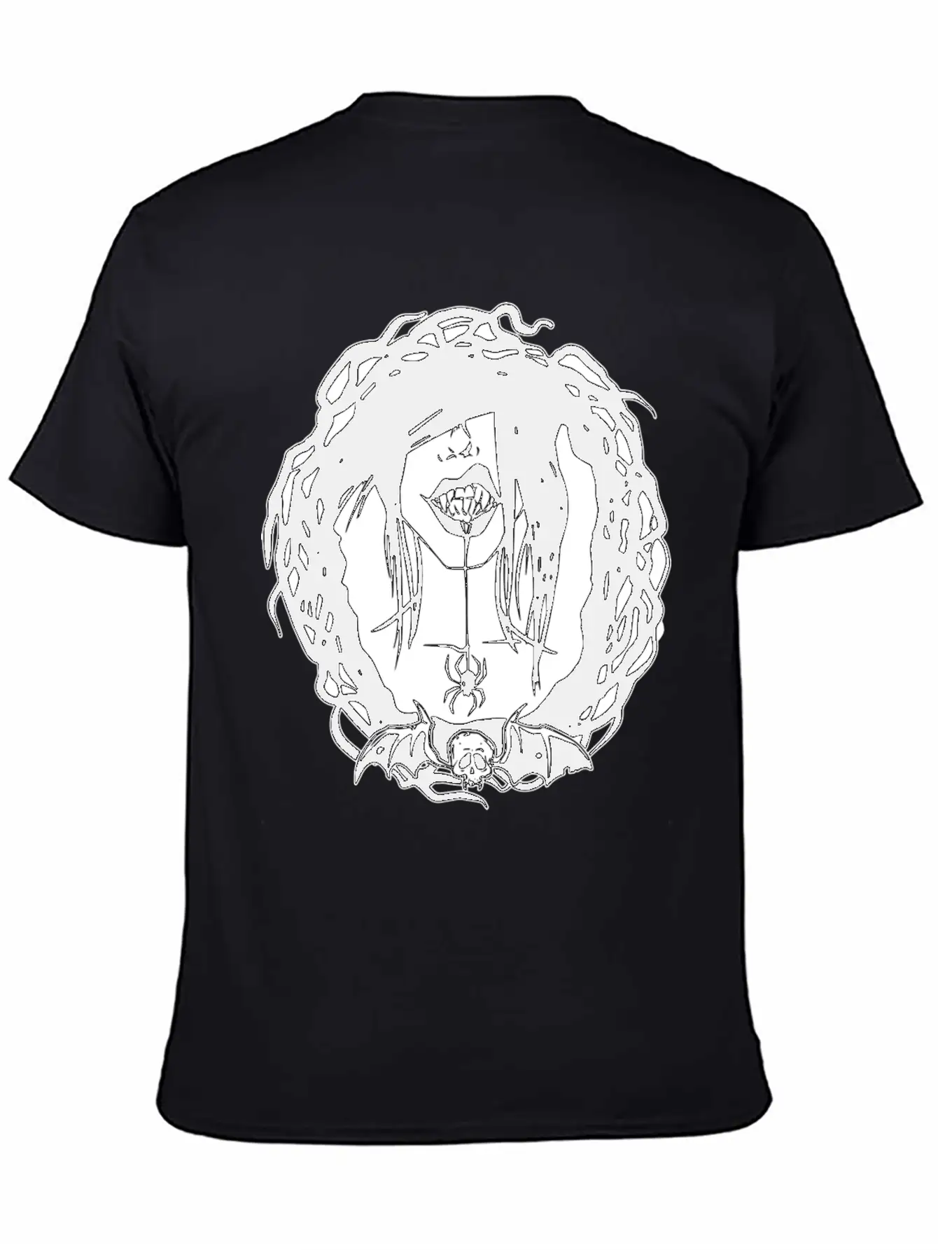 Gothic Girl And Spider Breathable Soft Cotton T-Shirt – Timeless Casual Look
