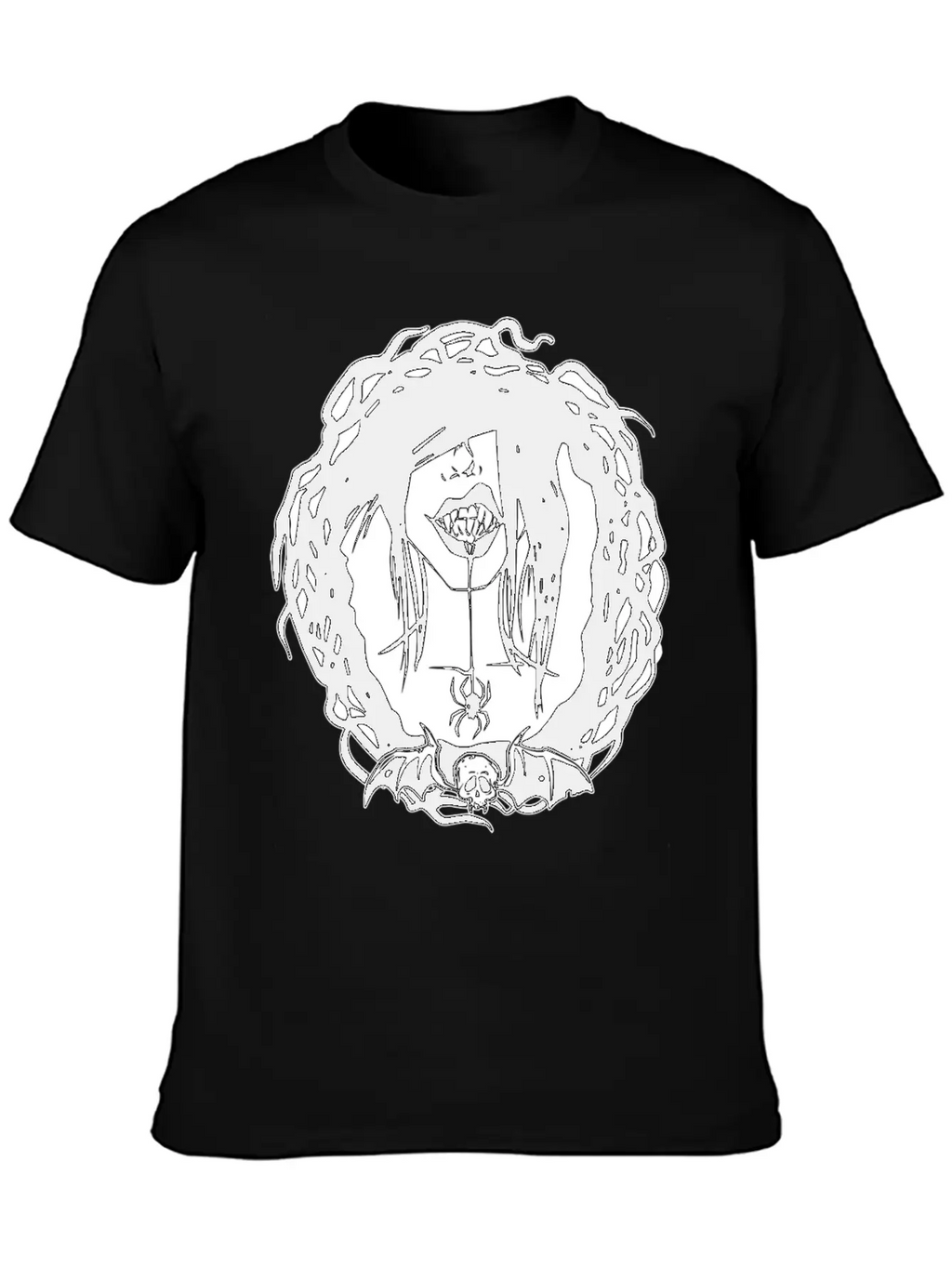 Gothic Girl And Spider Breathable Soft Cotton T-Shirt – Timeless Casual Look