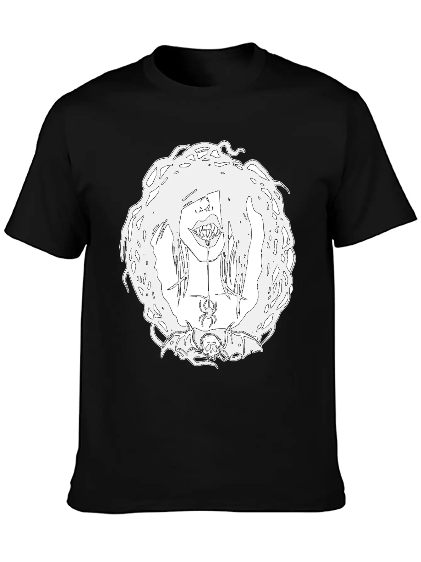 Gothic Girl And Spider Breathable Soft Cotton T-Shirt – Timeless Casual Look
