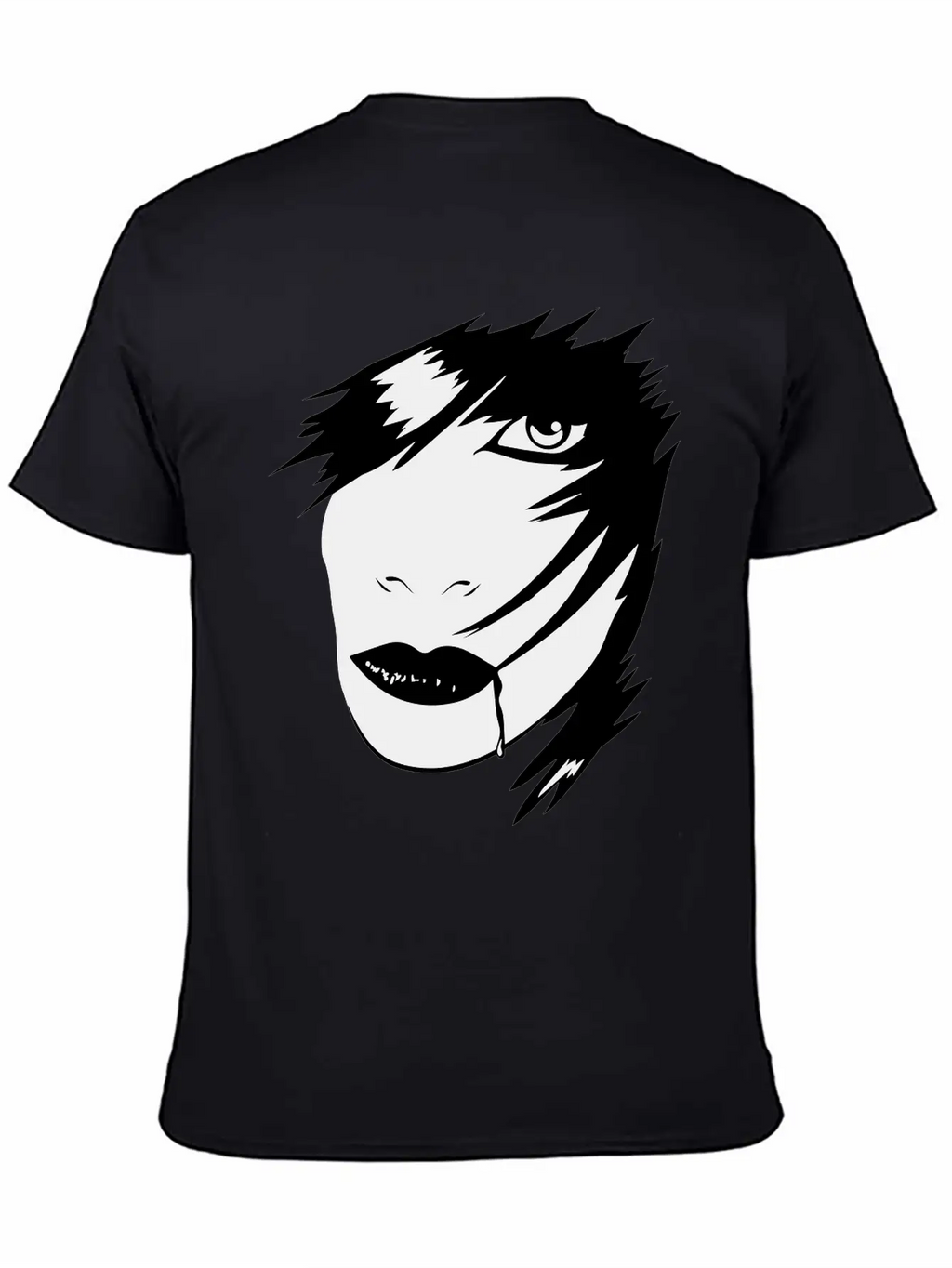Gothic Girl Blood Mask Unisex Short Sleeve Soft Cotton T-Shirt – Casual Everyday Wear