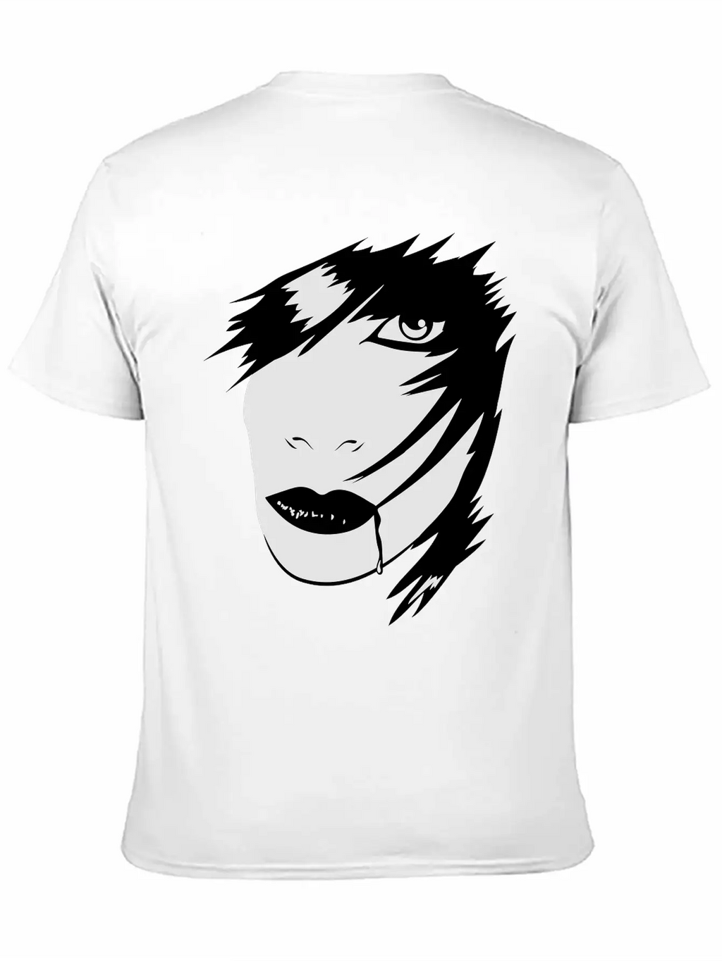 Gothic Girl Blood Mask Unisex Short Sleeve Soft Cotton T-Shirt – Casual Everyday Wear