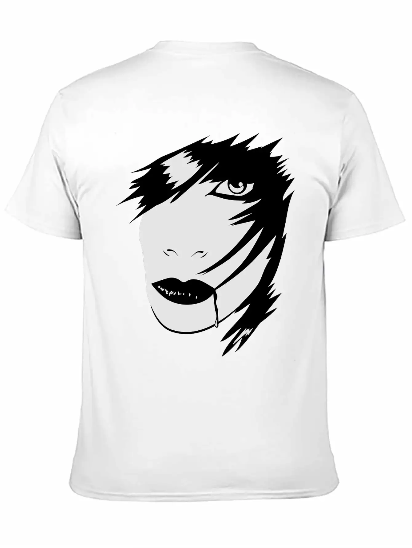 Gothic Girl Blood Mask Unisex Short Sleeve Soft Cotton T-Shirt – Casual Everyday Wear