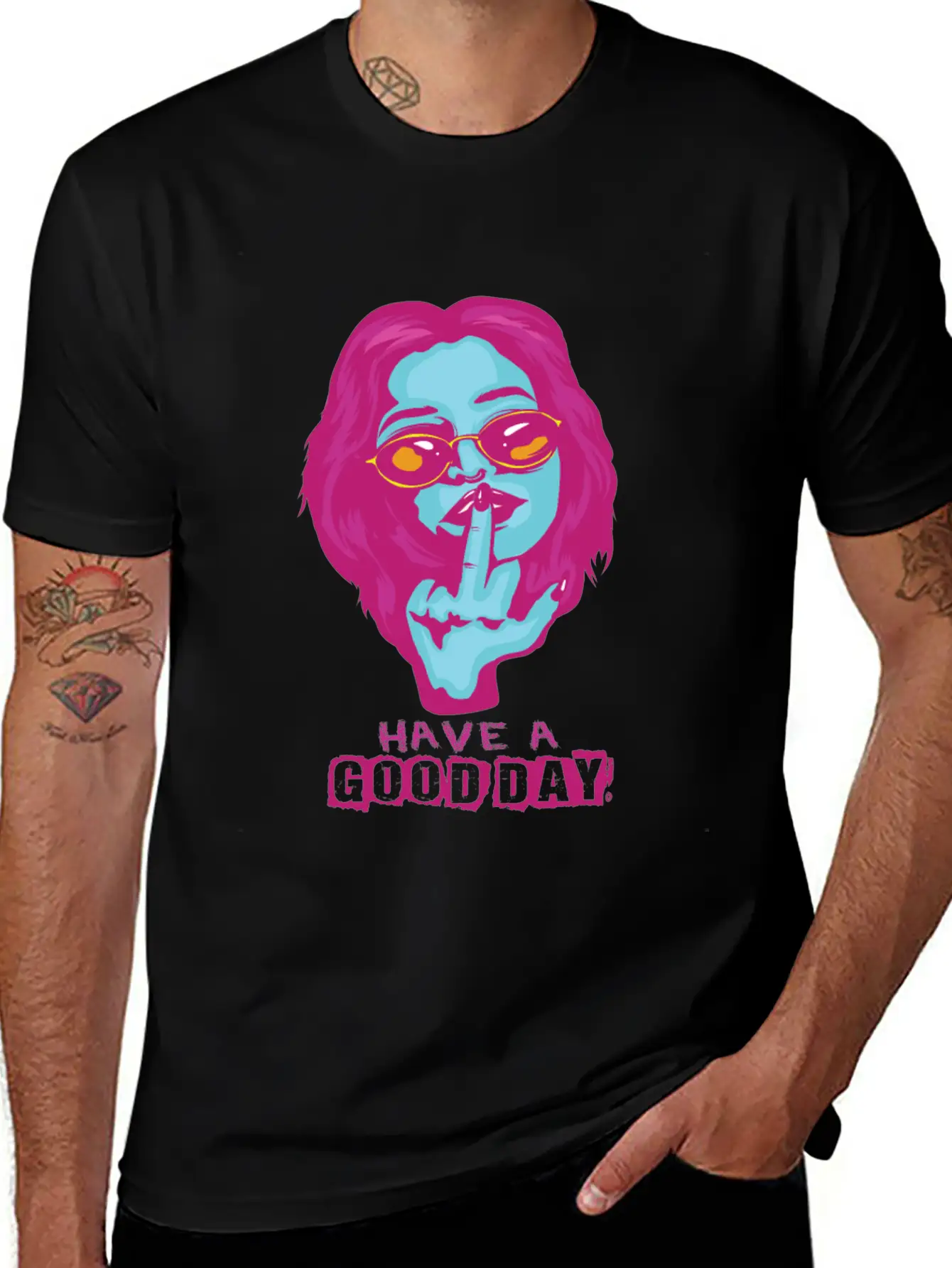 Gothic Middle Finger Pastel Goth Gift Design Unisex Casual T-Shirt – Clean Design For Daily Comfort
