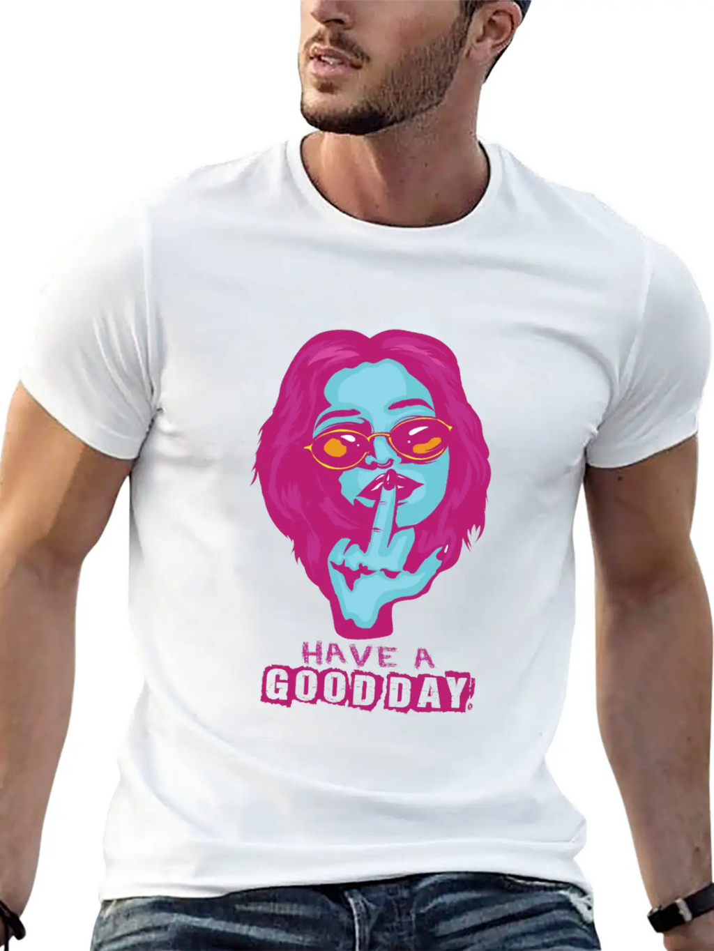 Gothic Middle Finger Pastel Goth Gift Design Unisex Casual T-Shirt – Clean Design For Daily Comfort