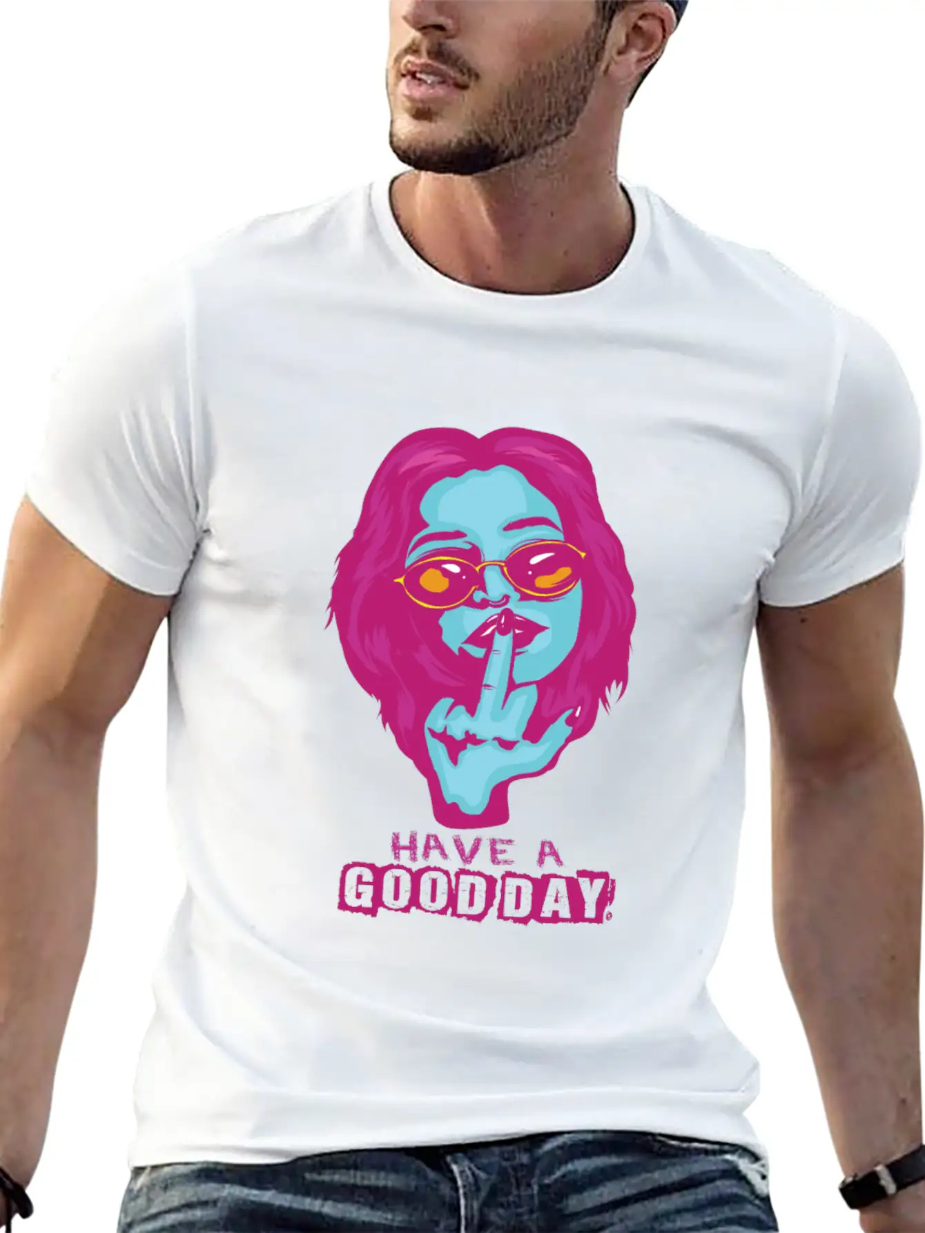 Gothic Middle Finger Pastel Goth Gift Design Unisex Casual T-Shirt – Clean Design For Daily Comfort