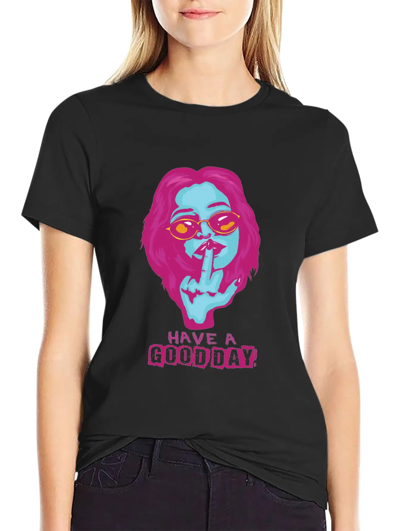 Gothic Middle Finger Pastel Goth Gift Design Unisex Casual T-Shirt – Clean Design For Daily Comfort
