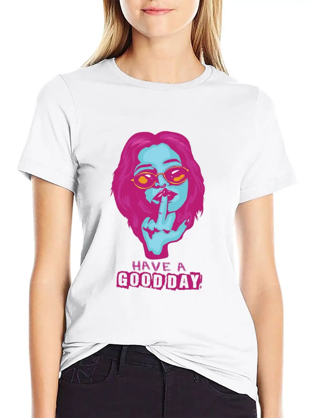 Gothic Middle Finger Pastel Goth Gift Design Unisex Casual T-Shirt – Clean Design For Daily Comfort