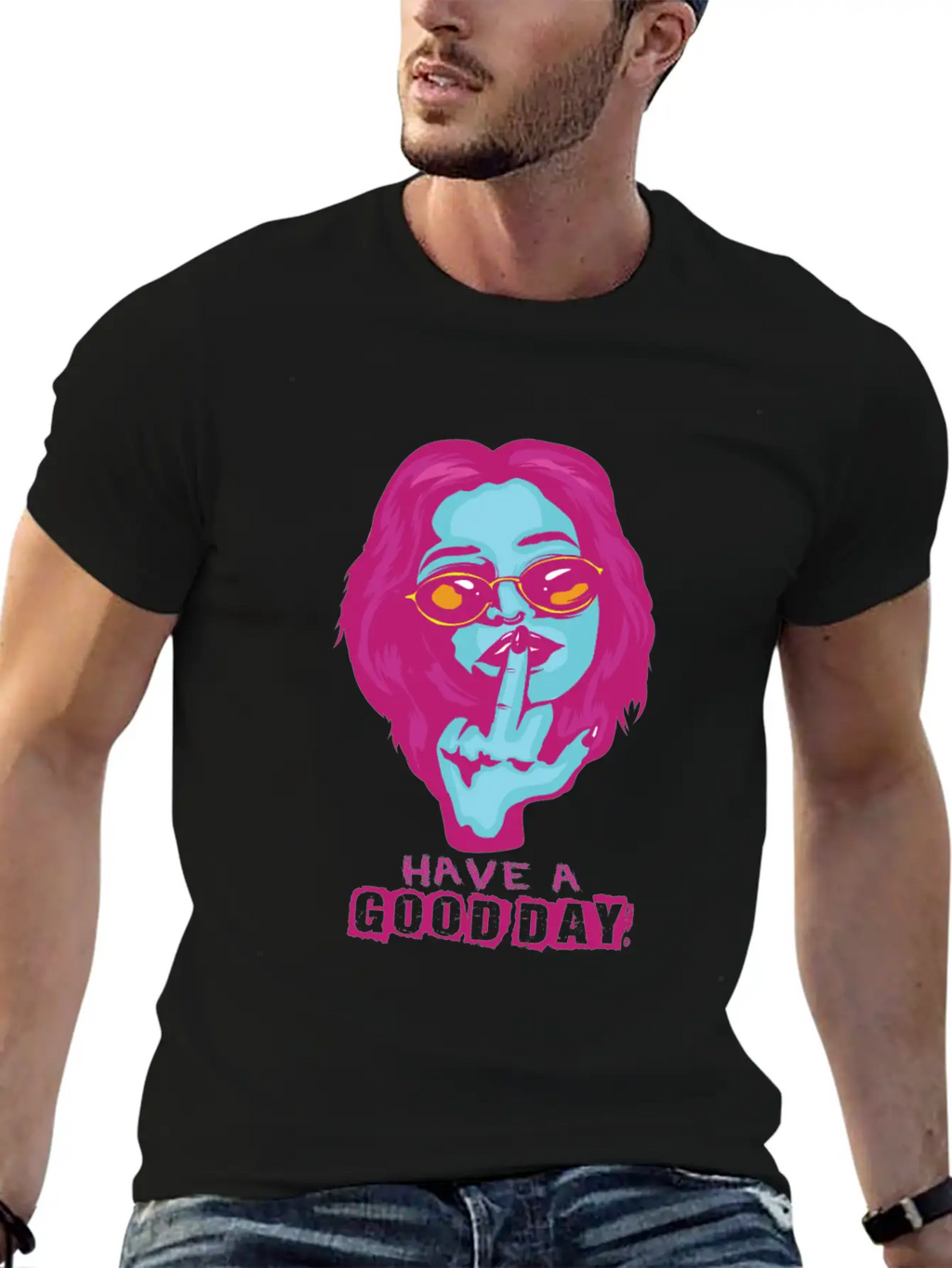 Gothic Middle Finger Pastel Goth Gift Design Unisex Casual T-Shirt – Clean Design For Daily Comfort