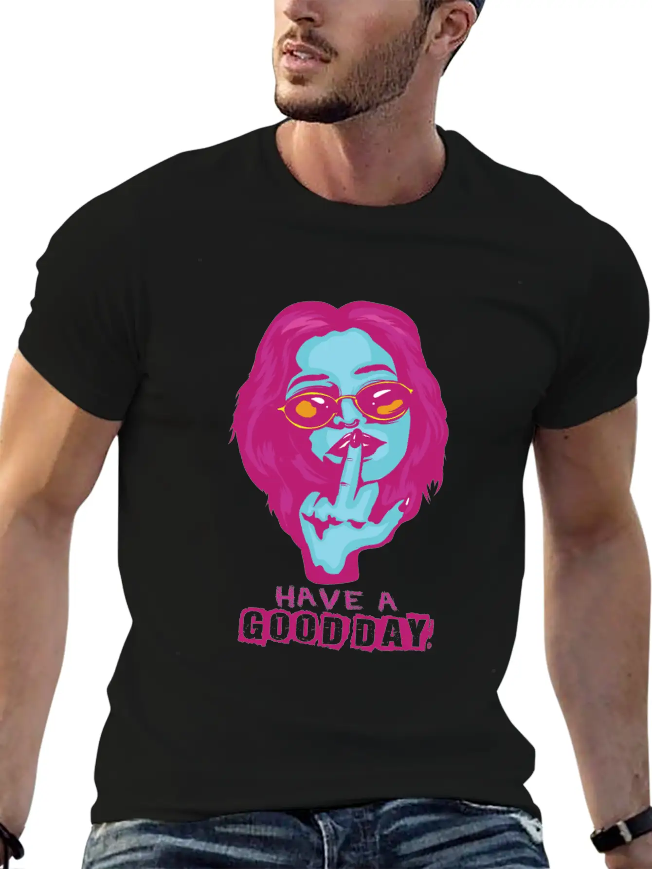 Gothic Middle Finger Pastel Goth Gift Design Unisex Casual T-Shirt – Clean Design For Daily Comfort