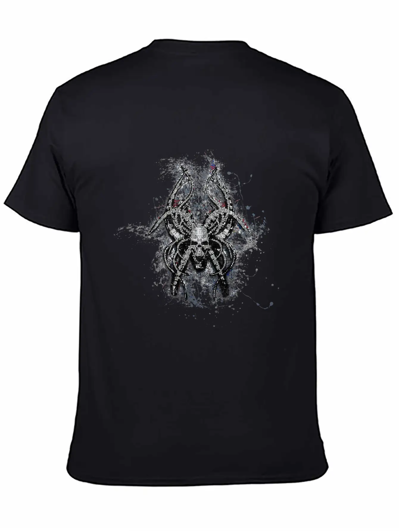 Gothic Monster Skull Paint Splatter Art Unisex Casual T-Shirt – Clean Design For Daily Comfort