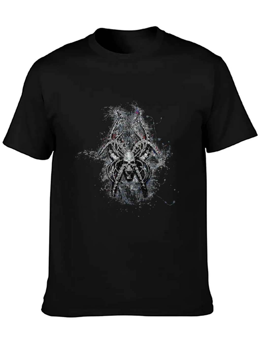 Gothic Monster Skull Paint Splatter Art Unisex Casual T-Shirt – Clean Design For Daily Comfort