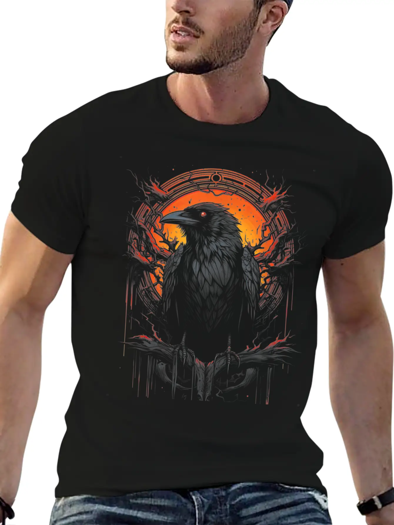 Gothic Occult Viking Witchcraft Unisex Short Sleeve Soft Cotton T-Shirt – Casual Everyday Wear