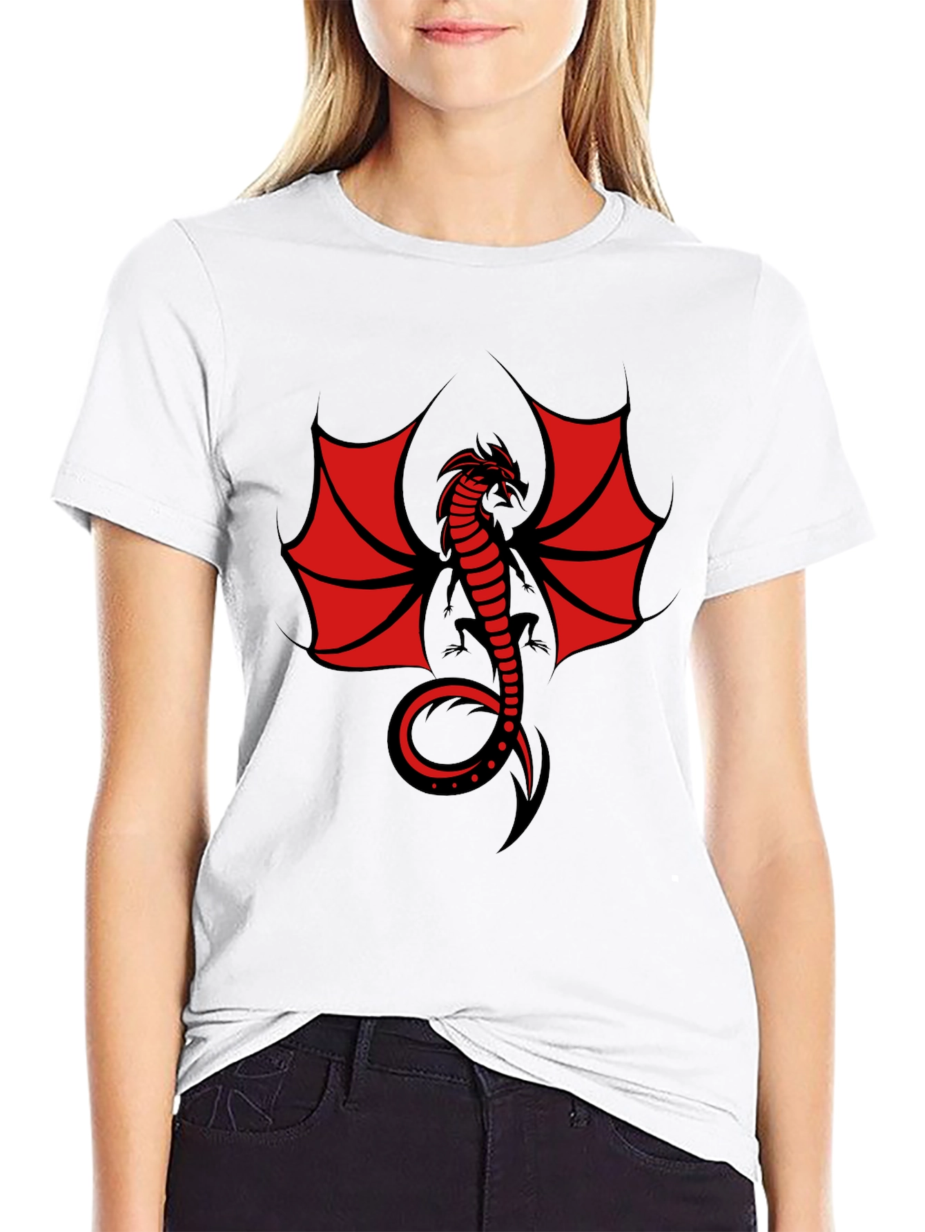 Dragon Graphic T-Shirt - Mens Black Tee