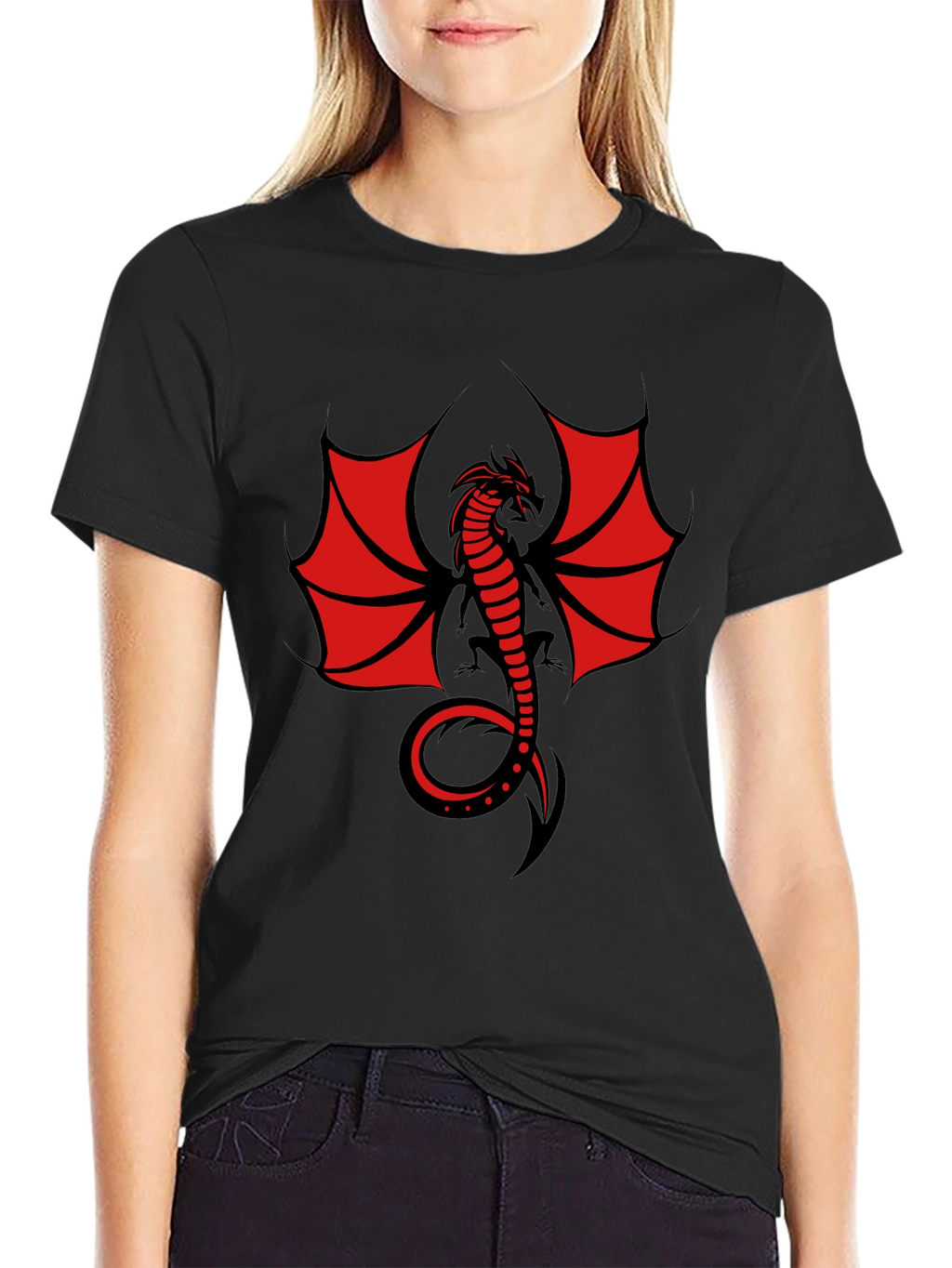 Dragon Graphic T-Shirt - Mens Black Tee