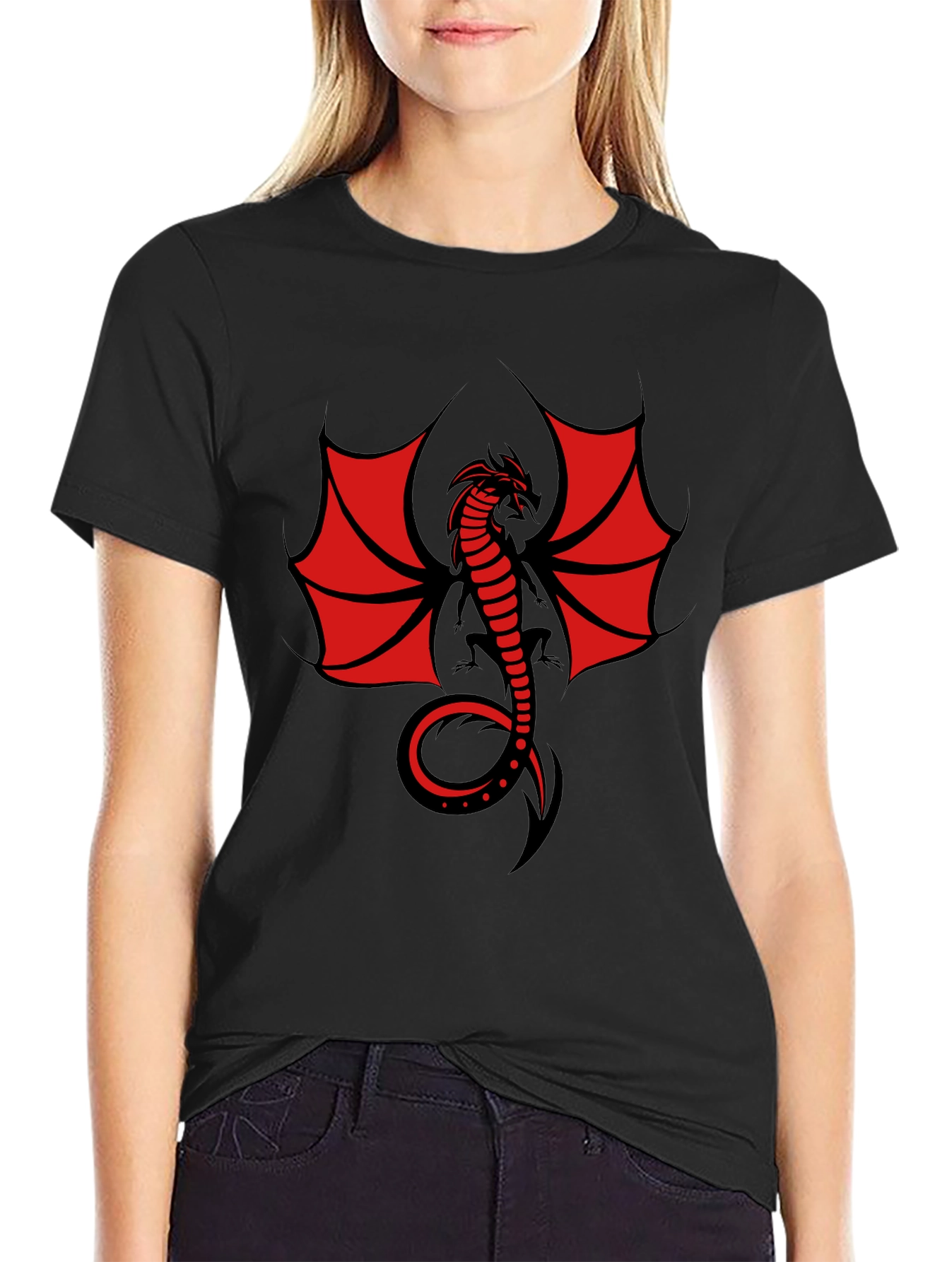 Dragon Graphic T-Shirt - Mens Black Tee