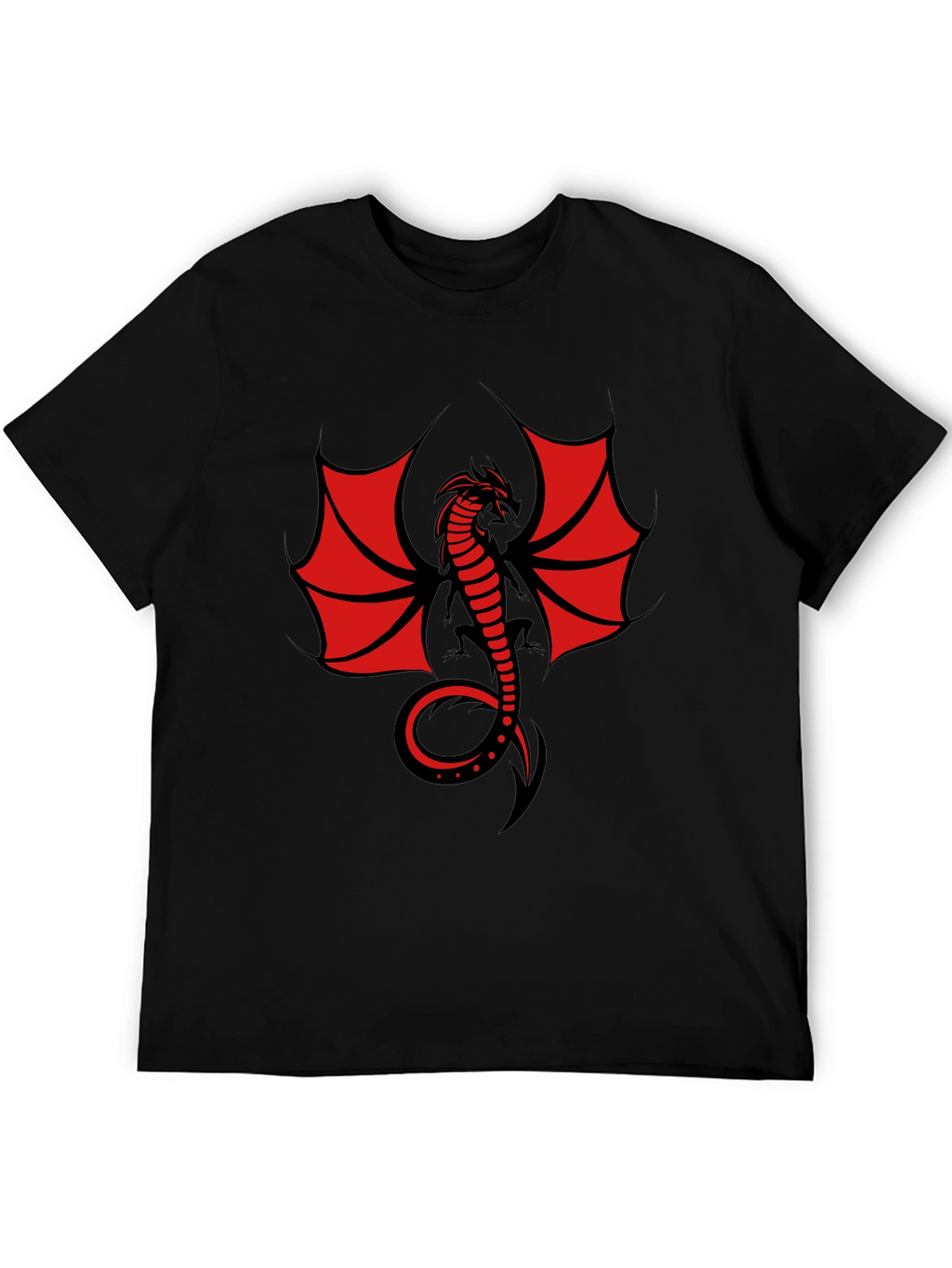 Dragon Graphic T-Shirt - Mens Black Tee