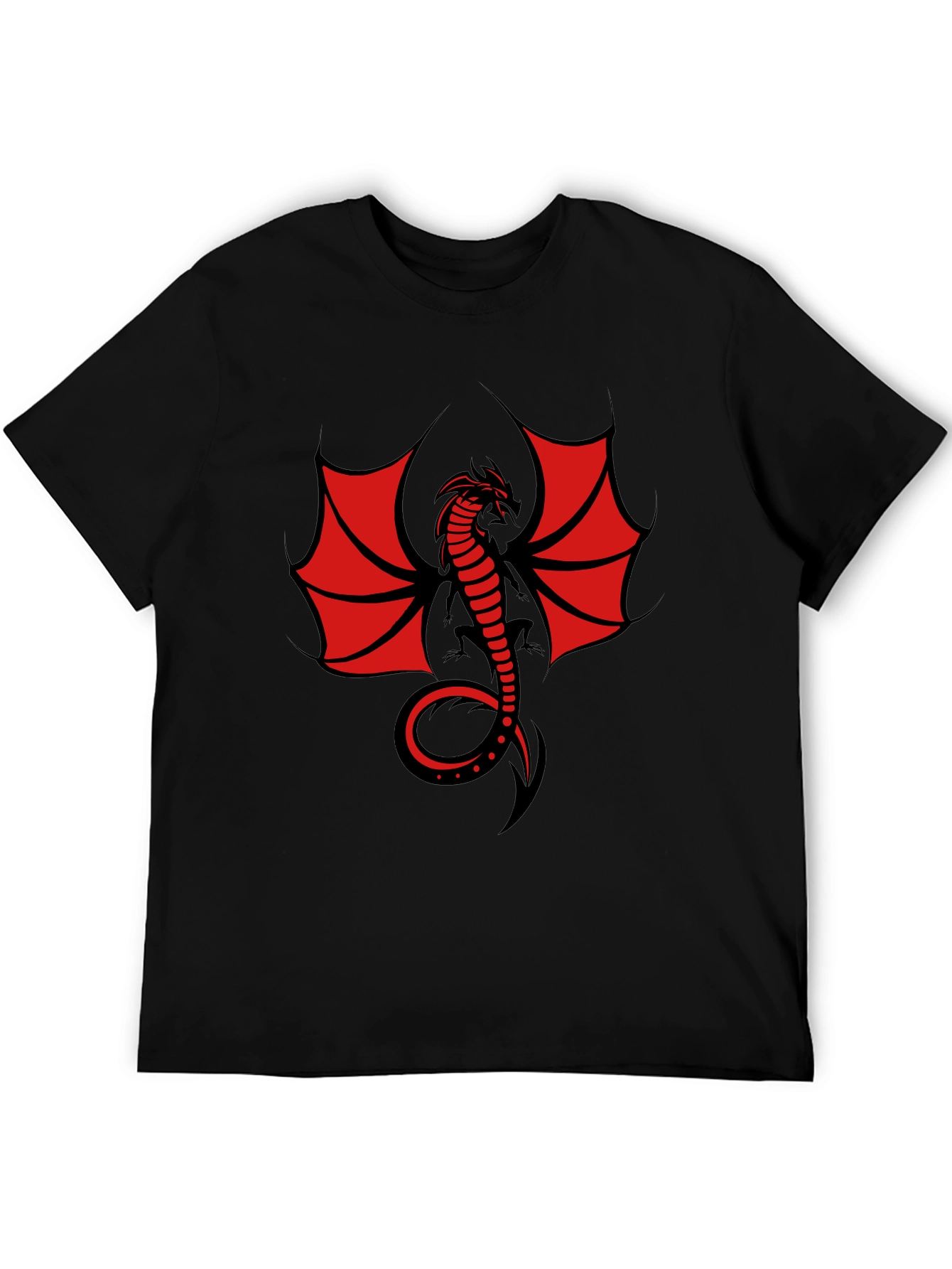 Dragon Graphic T-Shirt - Mens Black Tee