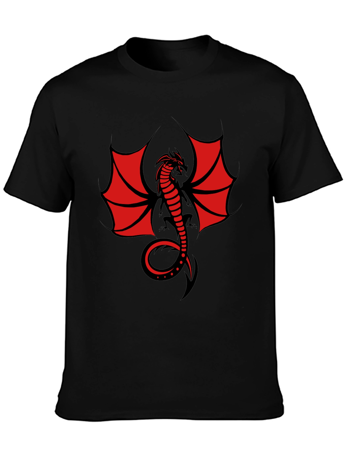Dragon Graphic T-Shirt - Mens Black Tee