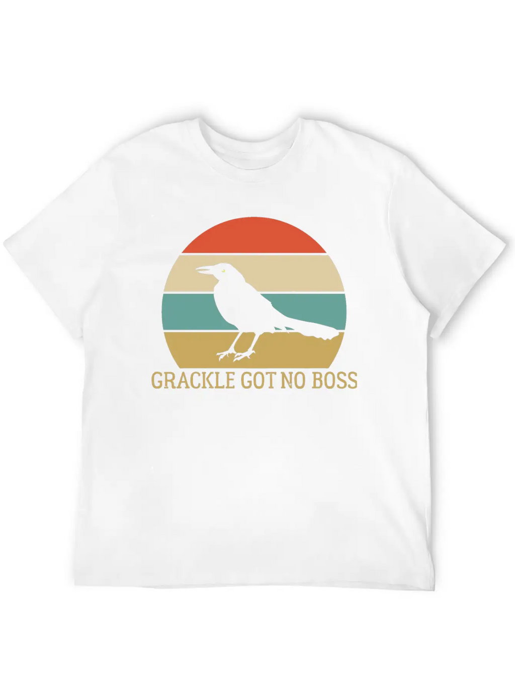 Grackle Got No Boss AUSTIN WEIRD BIRD Breathable Soft Cotton T-Shirt – Timeless Casual Look