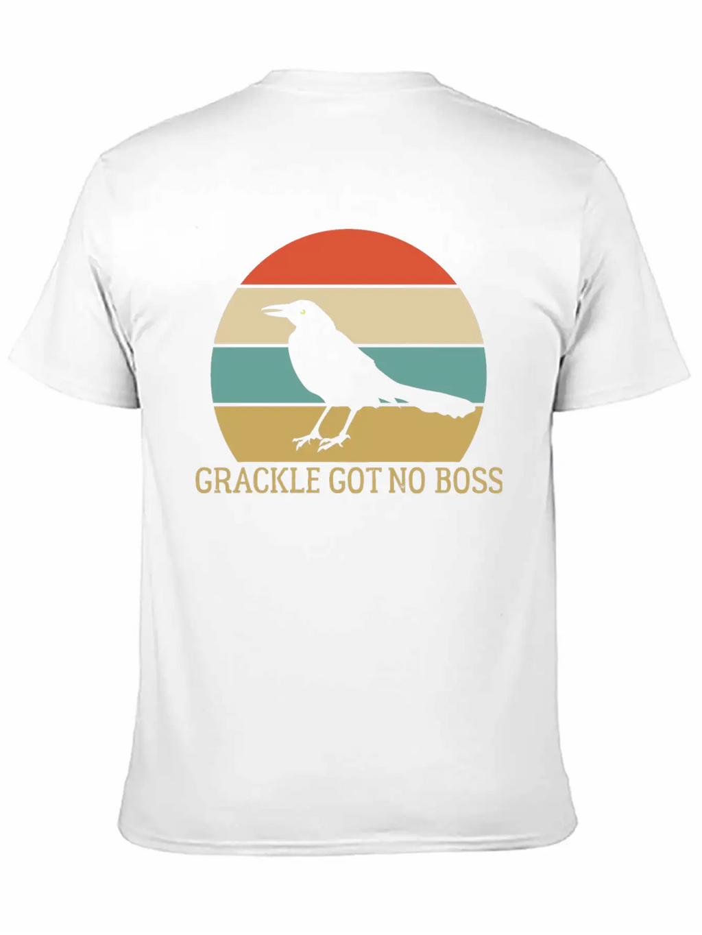 Grackle Got No Boss AUSTIN WEIRD BIRD Breathable Soft Cotton T-Shirt – Timeless Casual Look