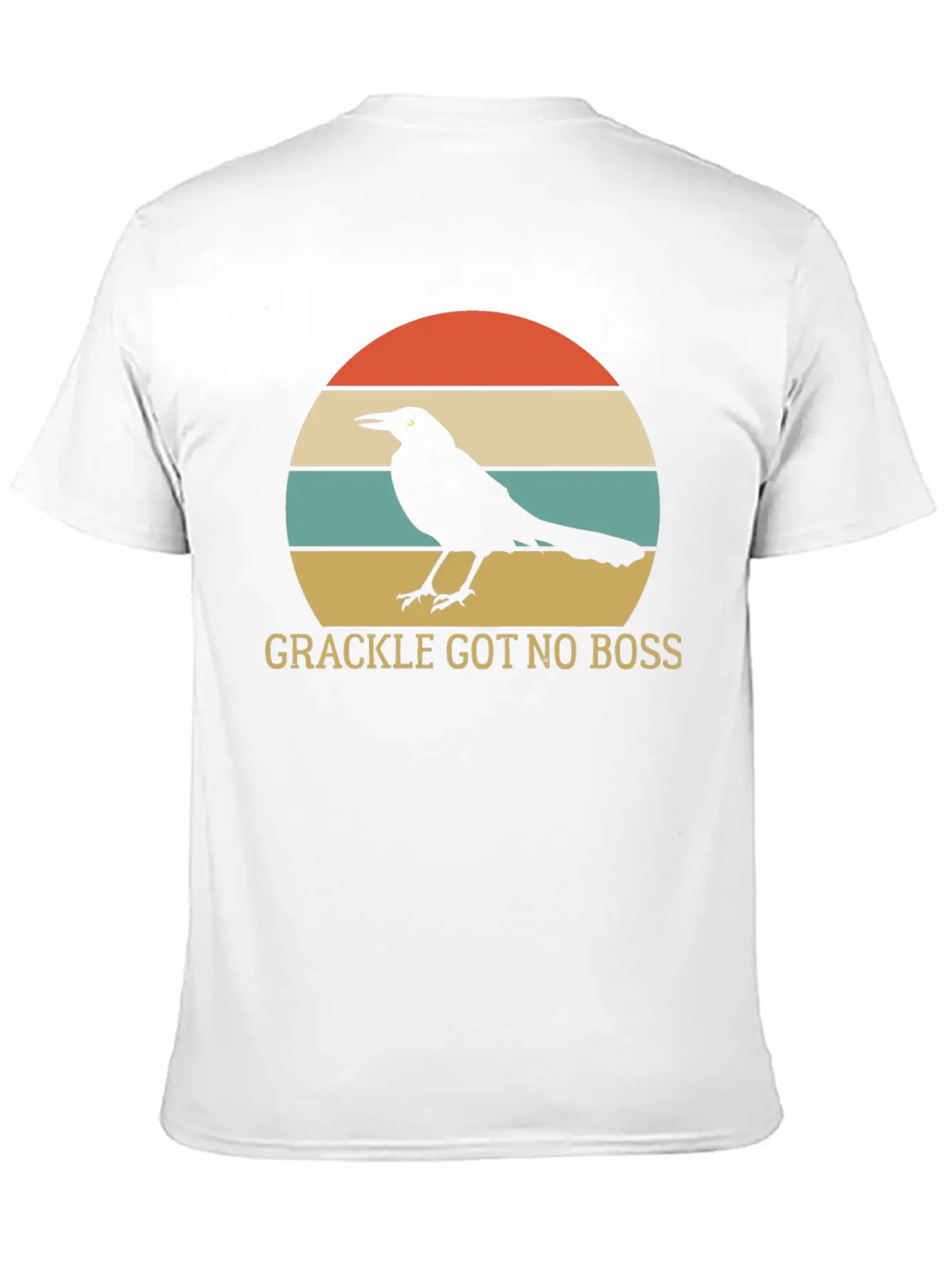 Grackle Got No Boss AUSTIN WEIRD BIRD Breathable Soft Cotton T-Shirt – Timeless Casual Look