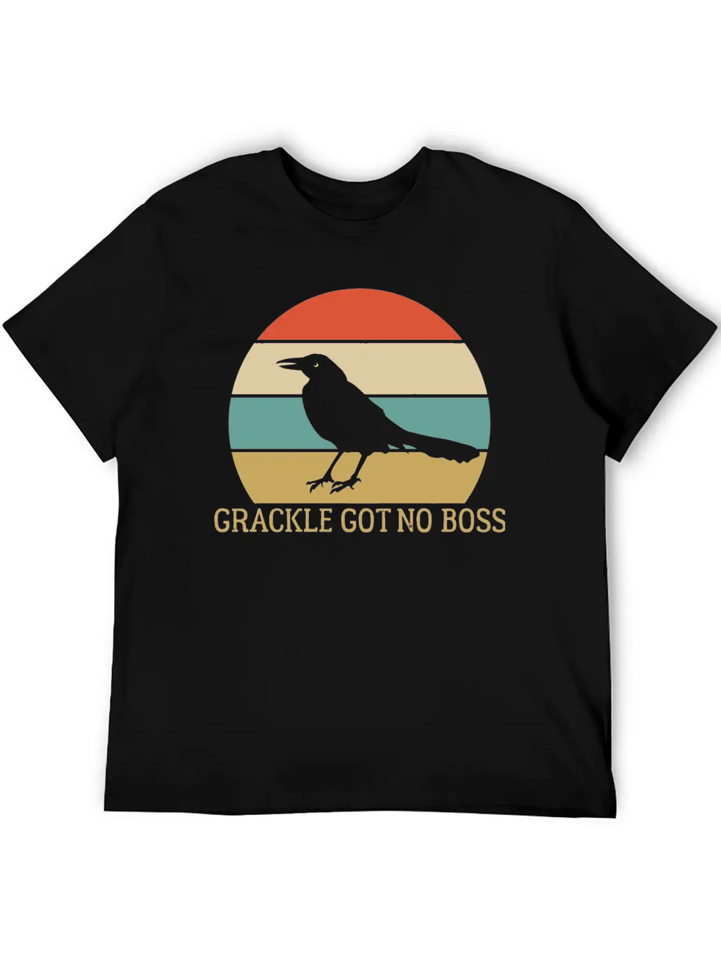 Grackle Got No Boss AUSTIN WEIRD BIRD Breathable Soft Cotton T-Shirt – Timeless Casual Look