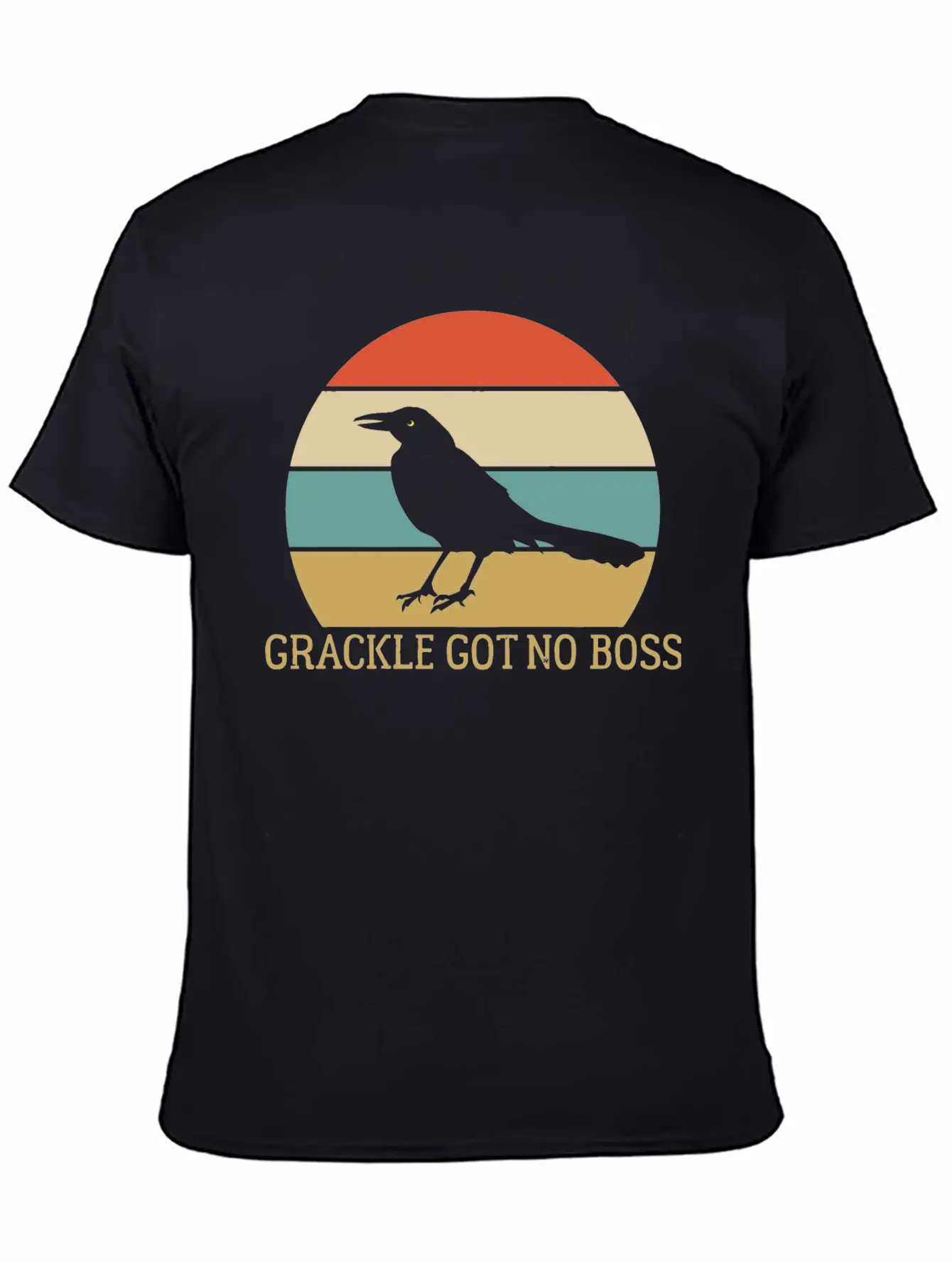 Grackle Got No Boss AUSTIN WEIRD BIRD Breathable Soft Cotton T-Shirt – Timeless Casual Look