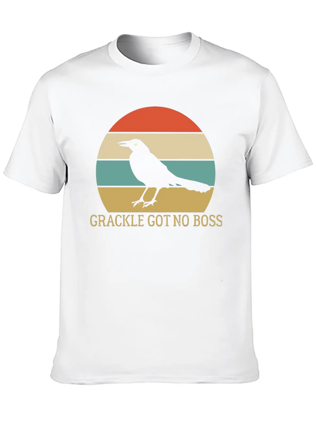 Grackle Got No Boss AUSTIN WEIRD BIRD Breathable Soft Cotton T-Shirt – Timeless Casual Look