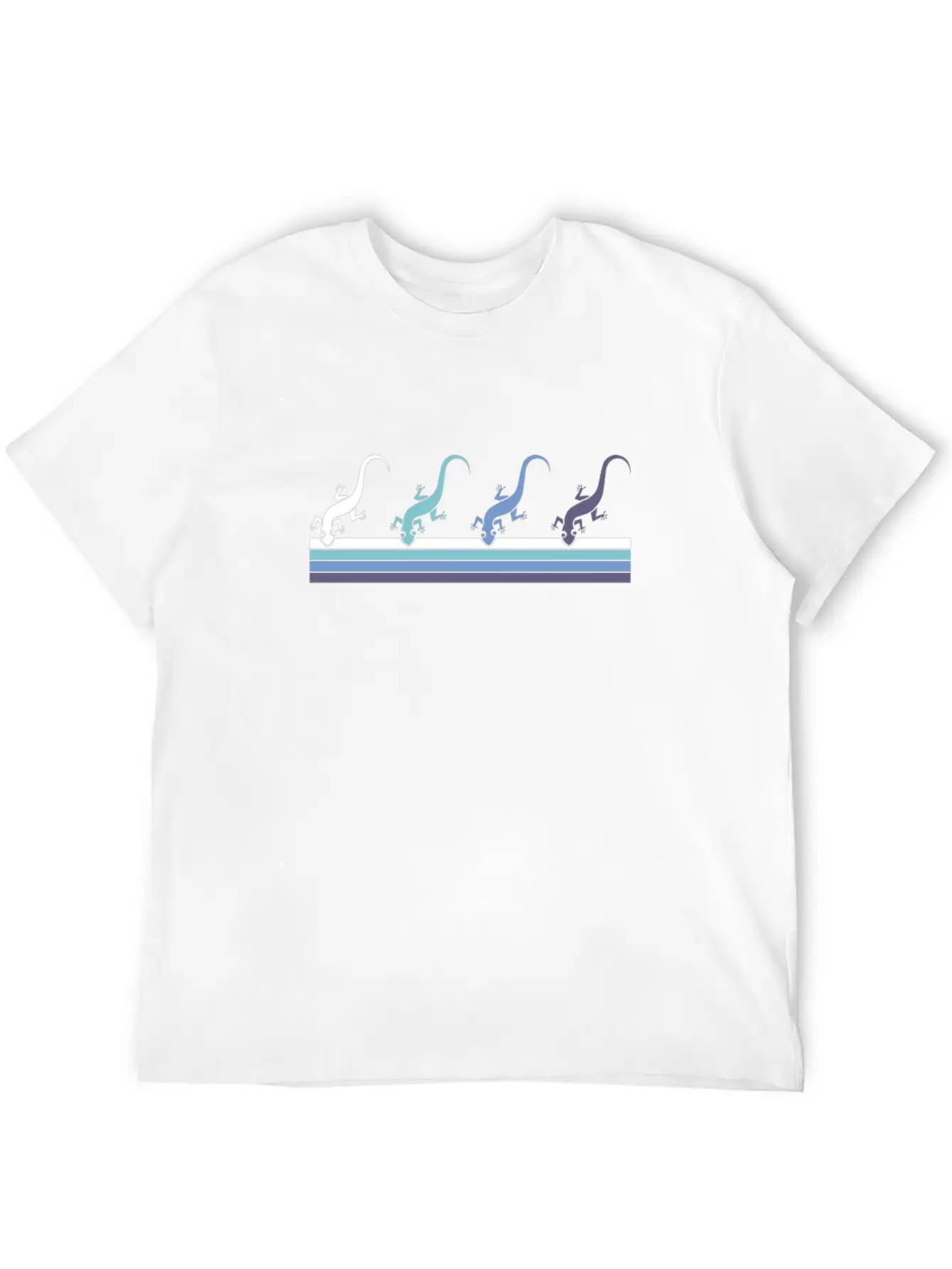 Gradient Gecko Silhouette Unisex Short Sleeve Soft Cotton T-Shirt – Casual Everyday Wear
