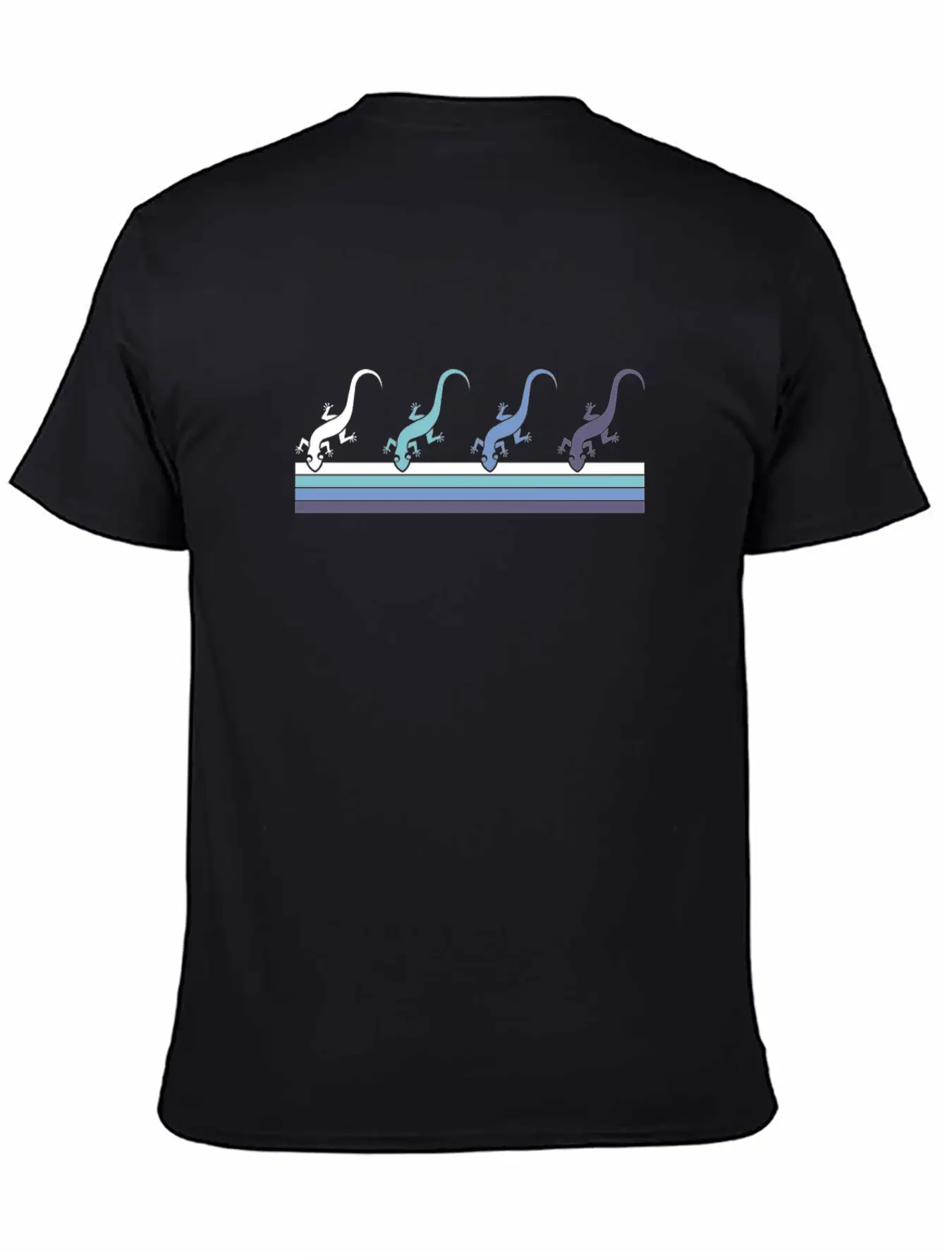 Gradient Gecko Silhouette Unisex Short Sleeve Soft Cotton T-Shirt – Casual Everyday Wear