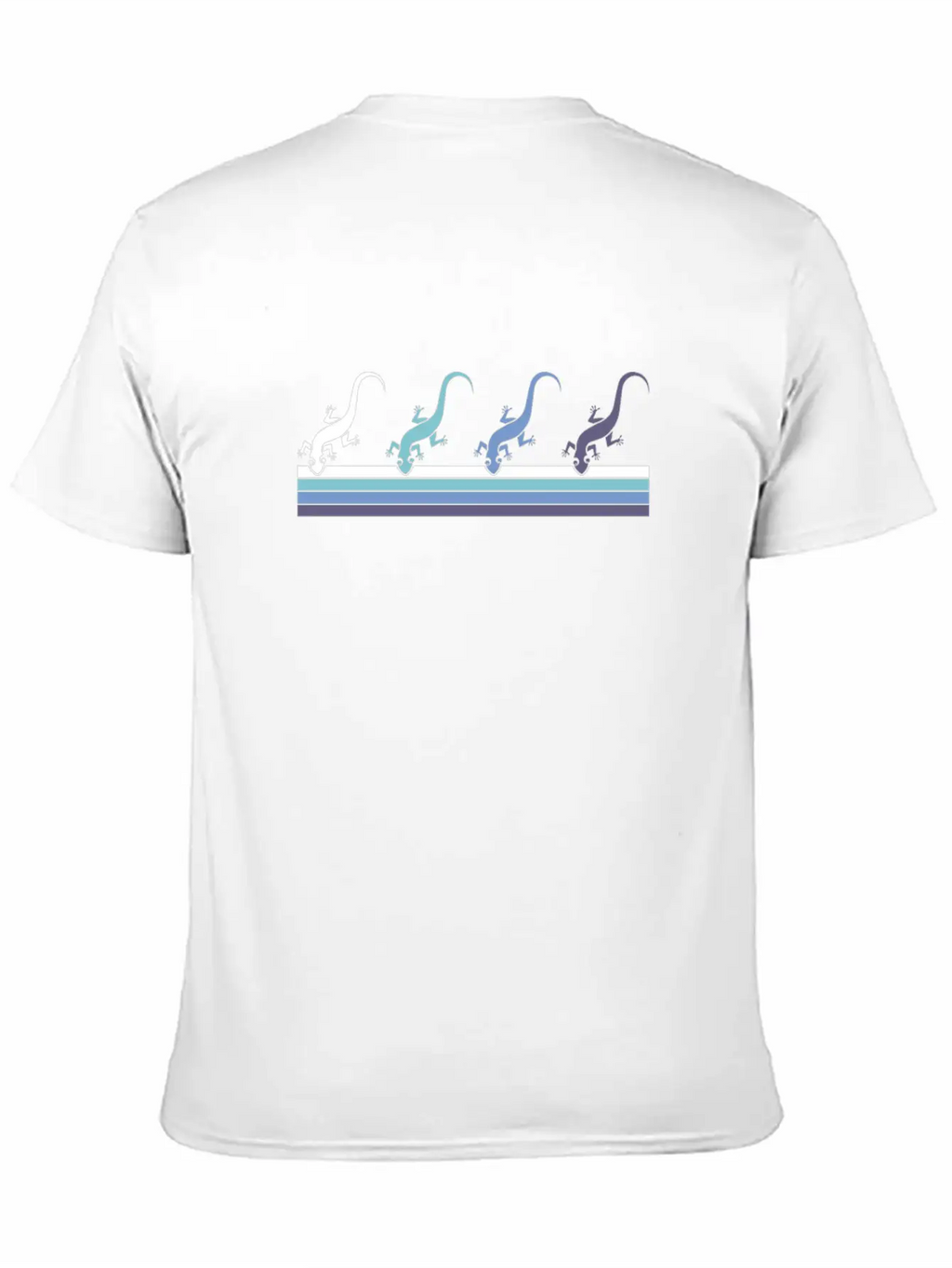 Gradient Gecko Silhouette Unisex Short Sleeve Soft Cotton T-Shirt – Casual Everyday Wear