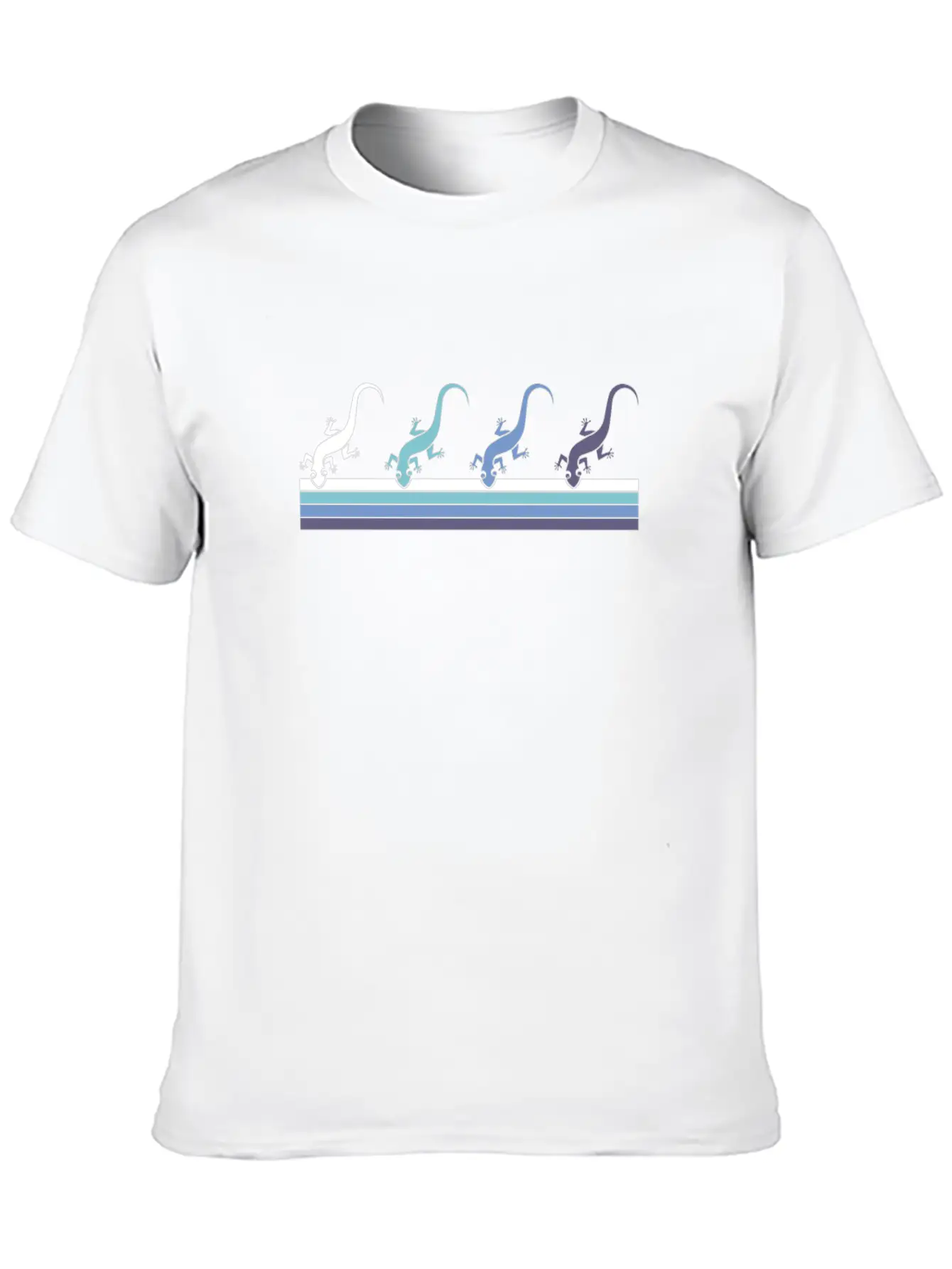 Gradient Gecko Silhouette Unisex Short Sleeve Soft Cotton T-Shirt – Casual Everyday Wear