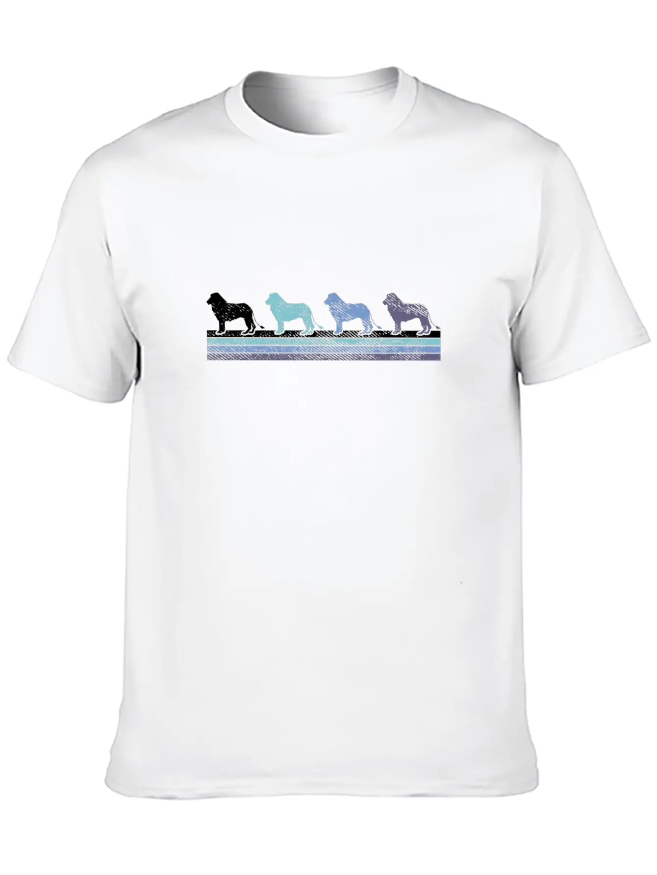 Gradient Lion Silhouette Unisex Casual T-Shirt – Clean Design For Daily Comfort