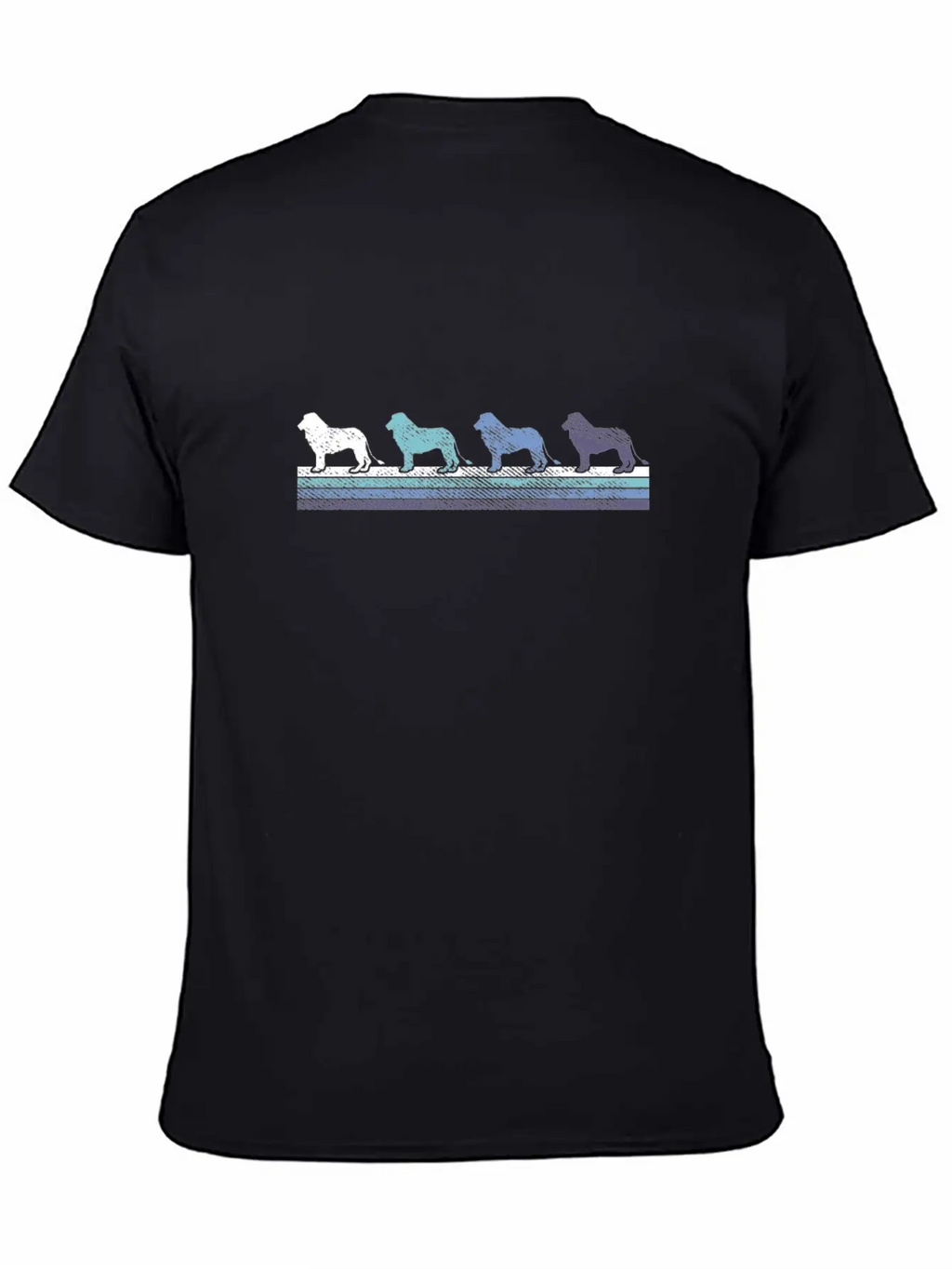 Gradient Lion Silhouette Unisex Casual T-Shirt – Clean Design For Daily Comfort