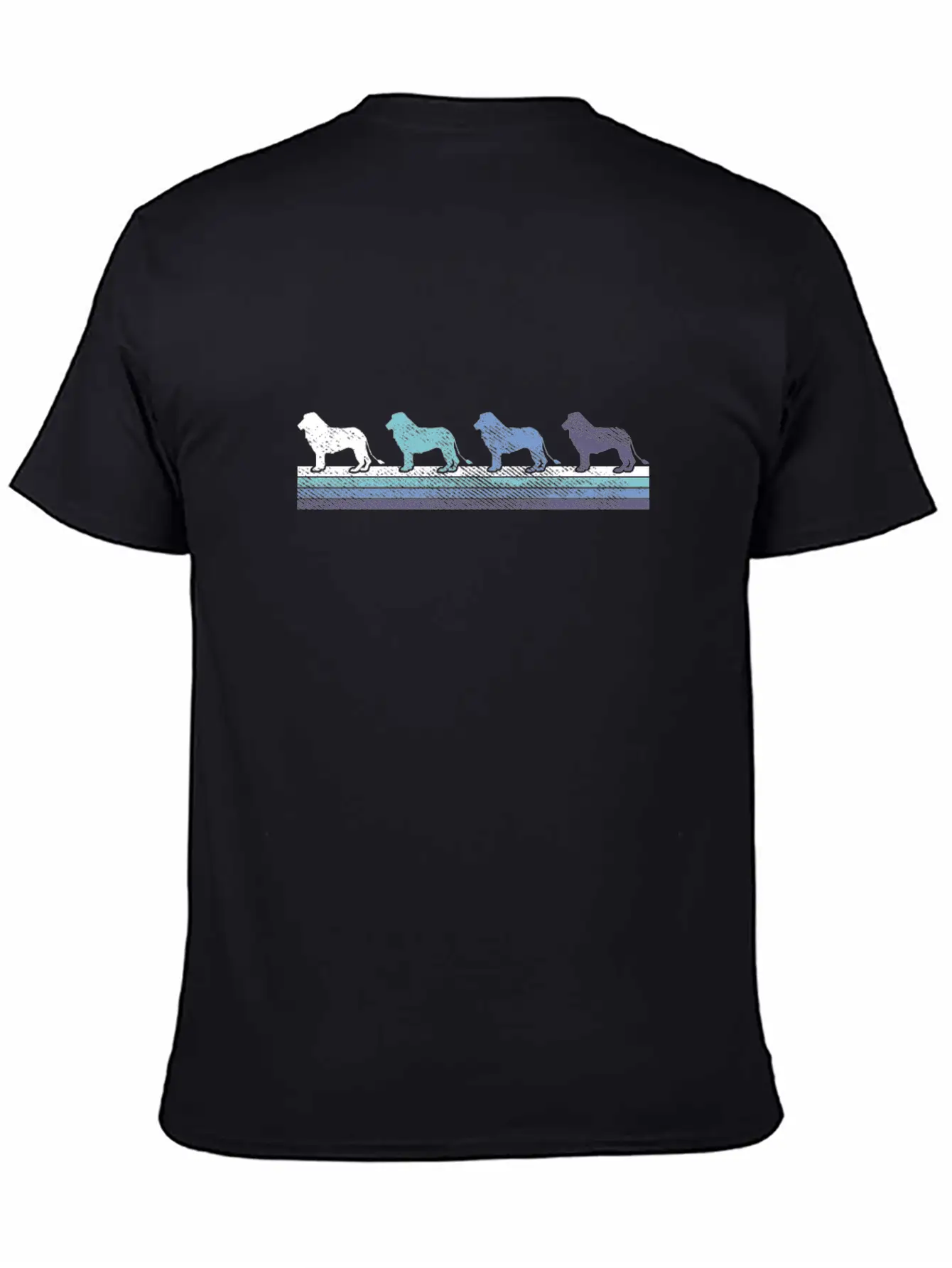 Gradient Lion Silhouette Unisex Casual T-Shirt – Clean Design For Daily Comfort