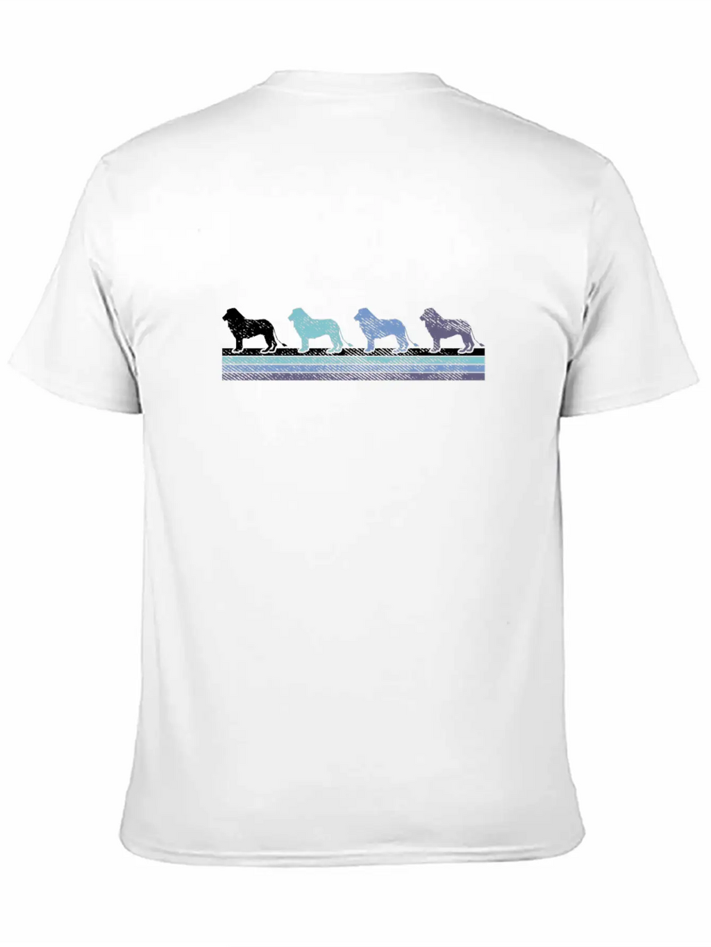 Gradient Lion Silhouette Unisex Casual T-Shirt – Clean Design For Daily Comfort
