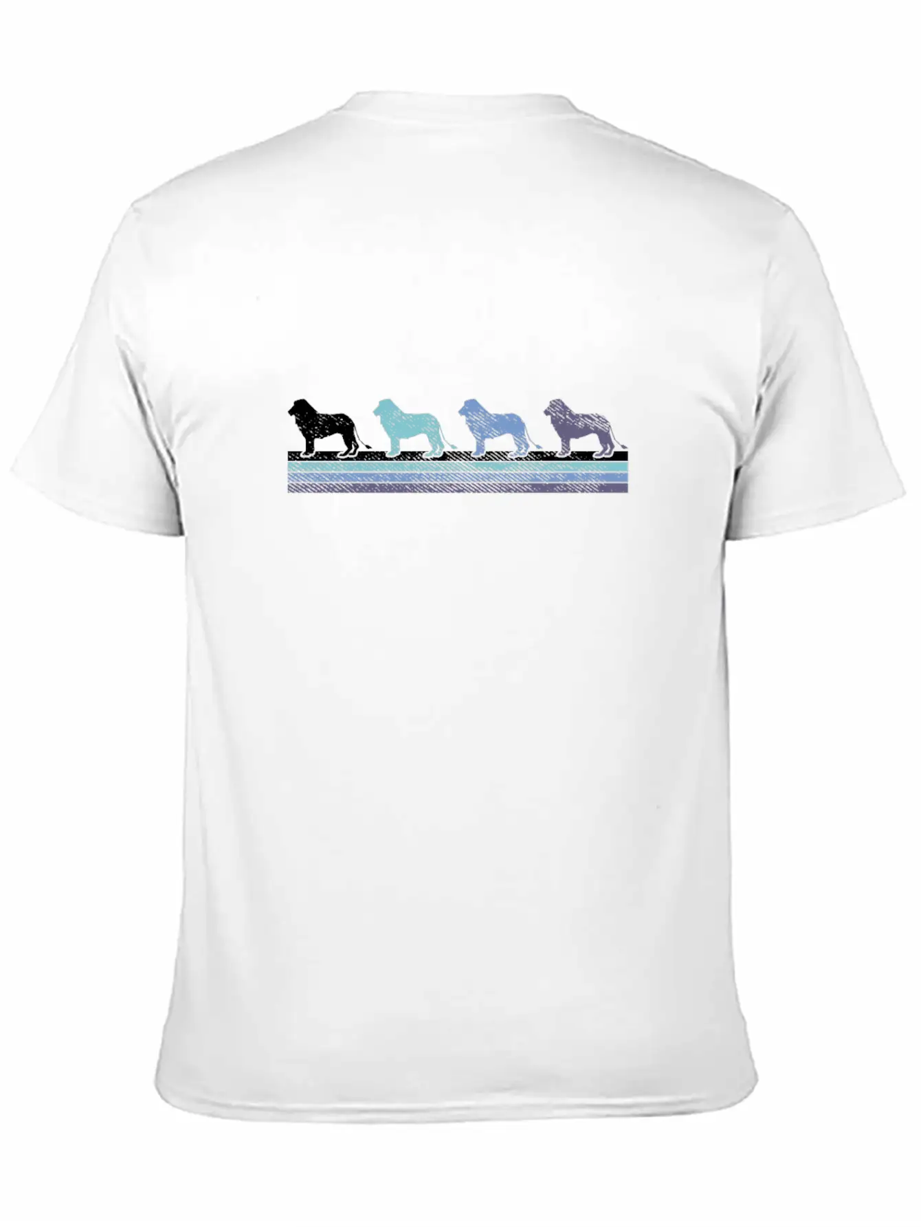 Gradient Lion Silhouette Unisex Casual T-Shirt – Clean Design For Daily Comfort