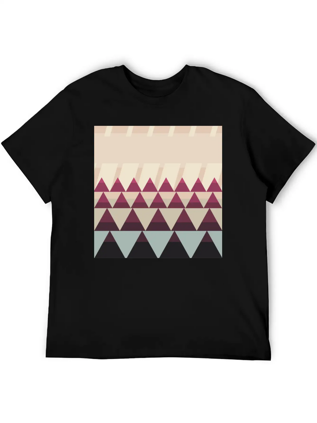 Gradient Triangles Unisex Casual T-Shirt – Clean Design For Daily Comfort