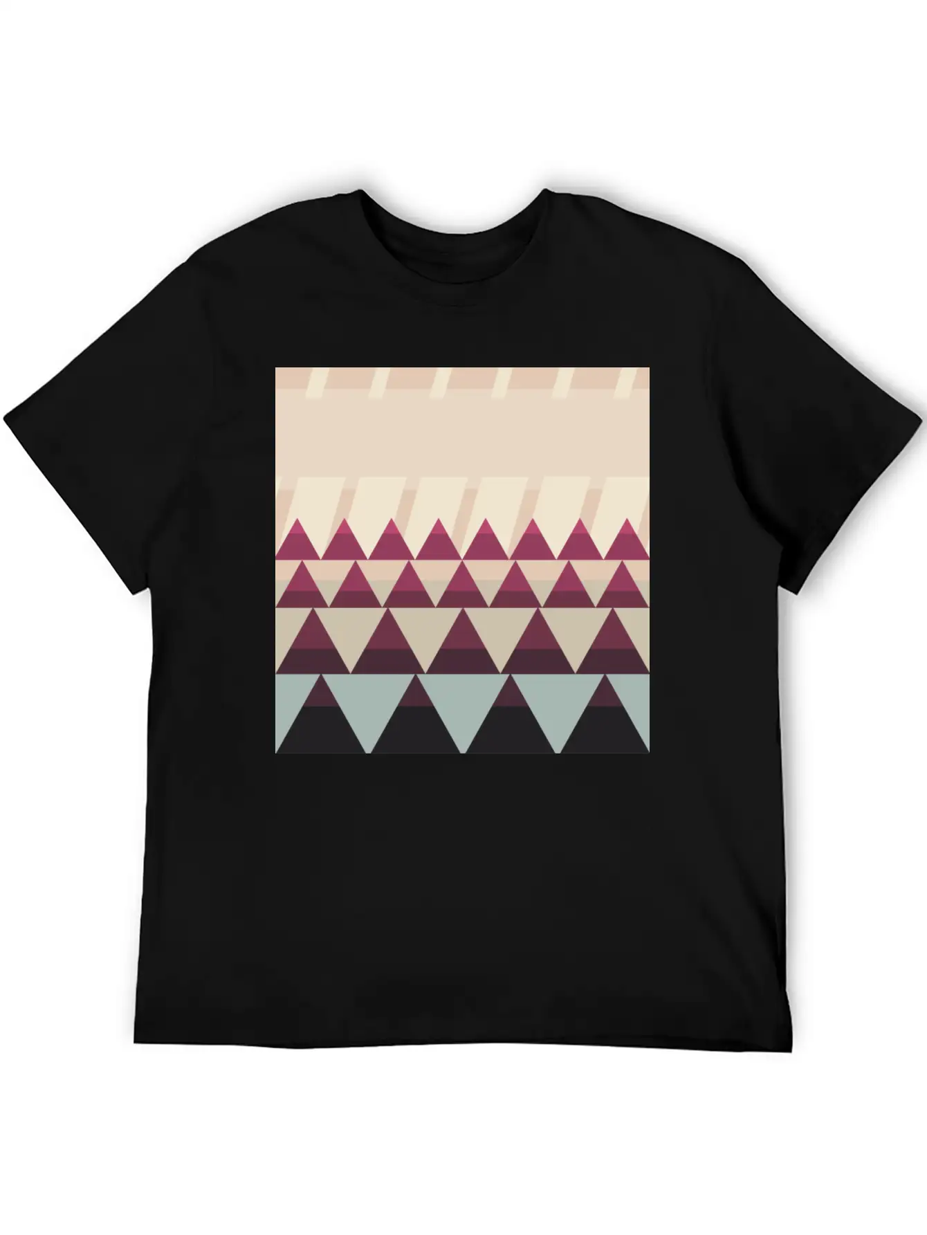 Gradient Triangles Unisex Casual T-Shirt – Clean Design For Daily Comfort
